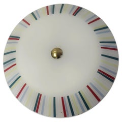 Lampada da soffitto scultorea in stile Mid-Century Modern, dipinta a mano