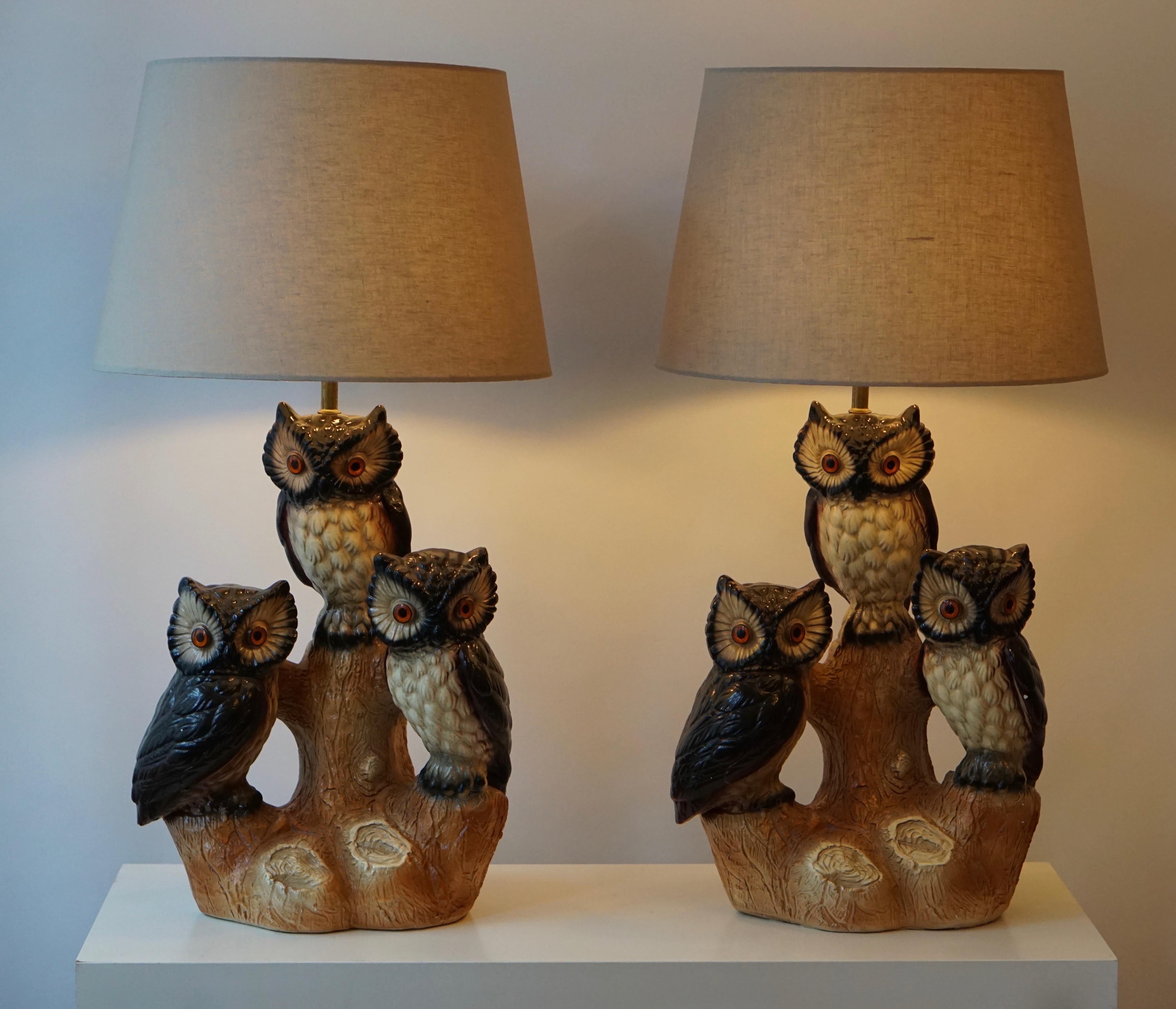 vintage owl lamps for sale