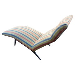 Chaise Longue Sculpturale Moderne du Milieu du Siècle avec Tissu Knoll C1960