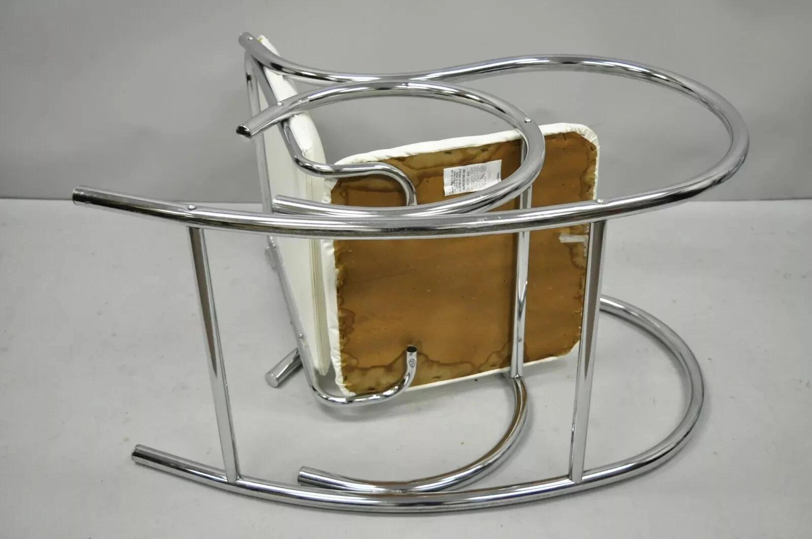 Chaise à bascule Thonet sculpturale moderne du milieu du siècle dernier de Milo Baughman en vente 2