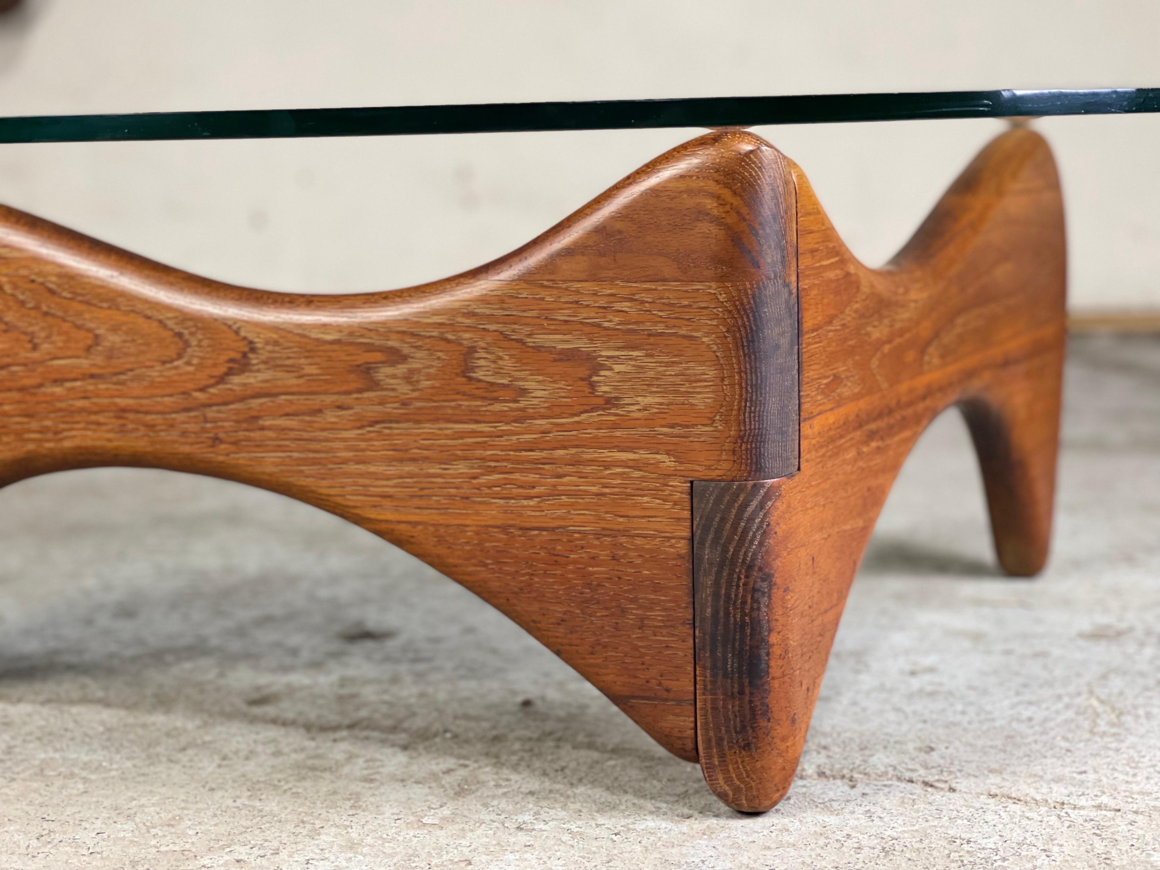 Mid Century Modern Sculptural Coffee Table after Noguchi In Good Condition In Framingham, MA