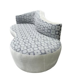 Mid-Century Modern Sculptural Curved Sofa by Weiman