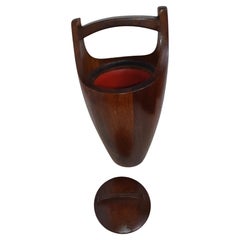 Cubitera escultórica danesa de teca, moderna de mediados de siglo, de Jens Quistgaard