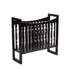 Mid-Century Modern Sculptural Ebonized Walnut Magazine Holder by Arthur Umanoff