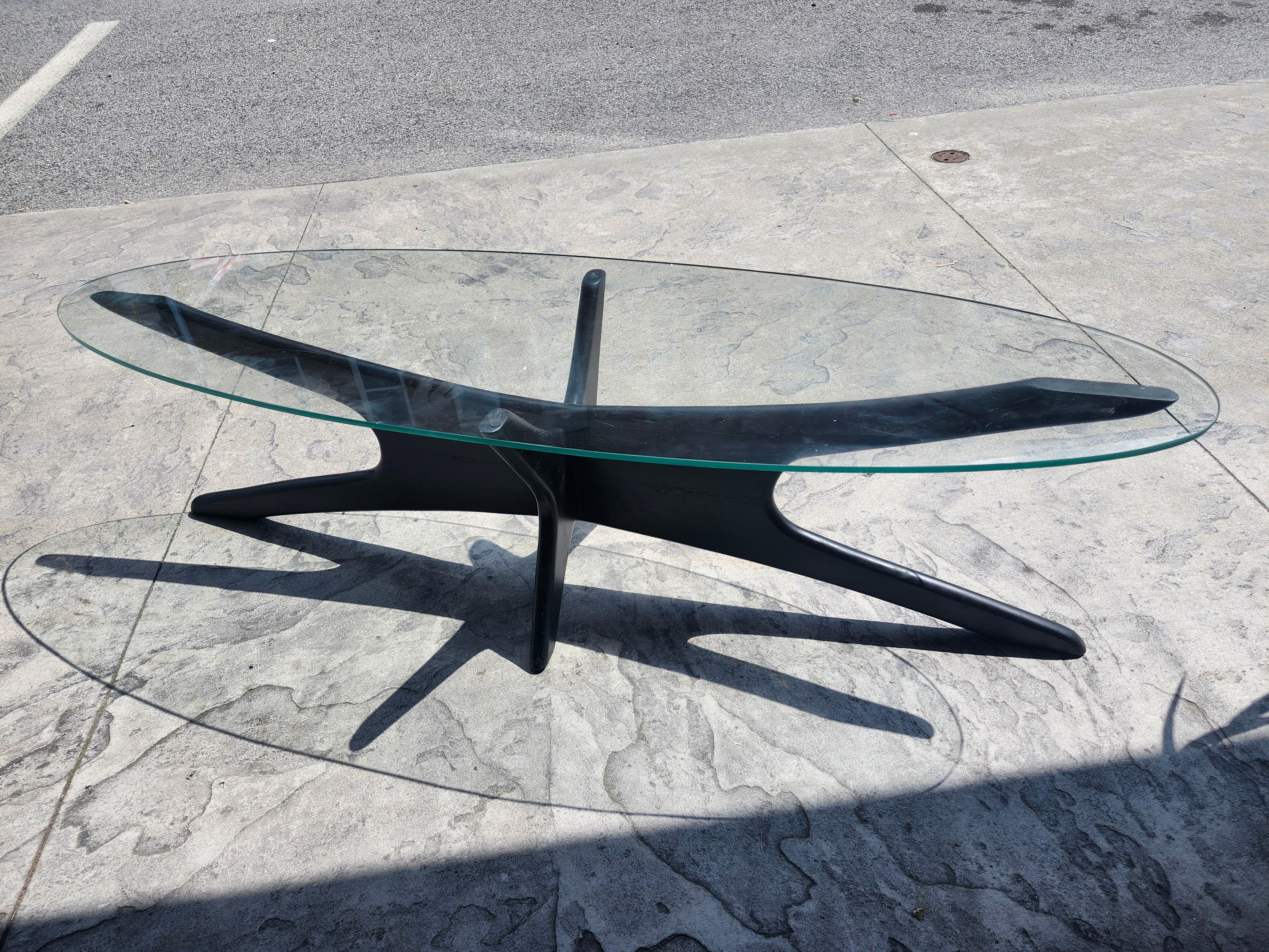 Fait main Table Cocktail Elipitique Sculpturale Moderne du Milieu du Siècle par Adrian Pearsall C1965 en vente