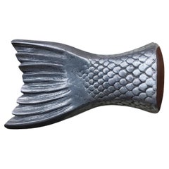 Plateau de service à fromage en forme de poisson sculptural moderne du milieu du siècle dernier