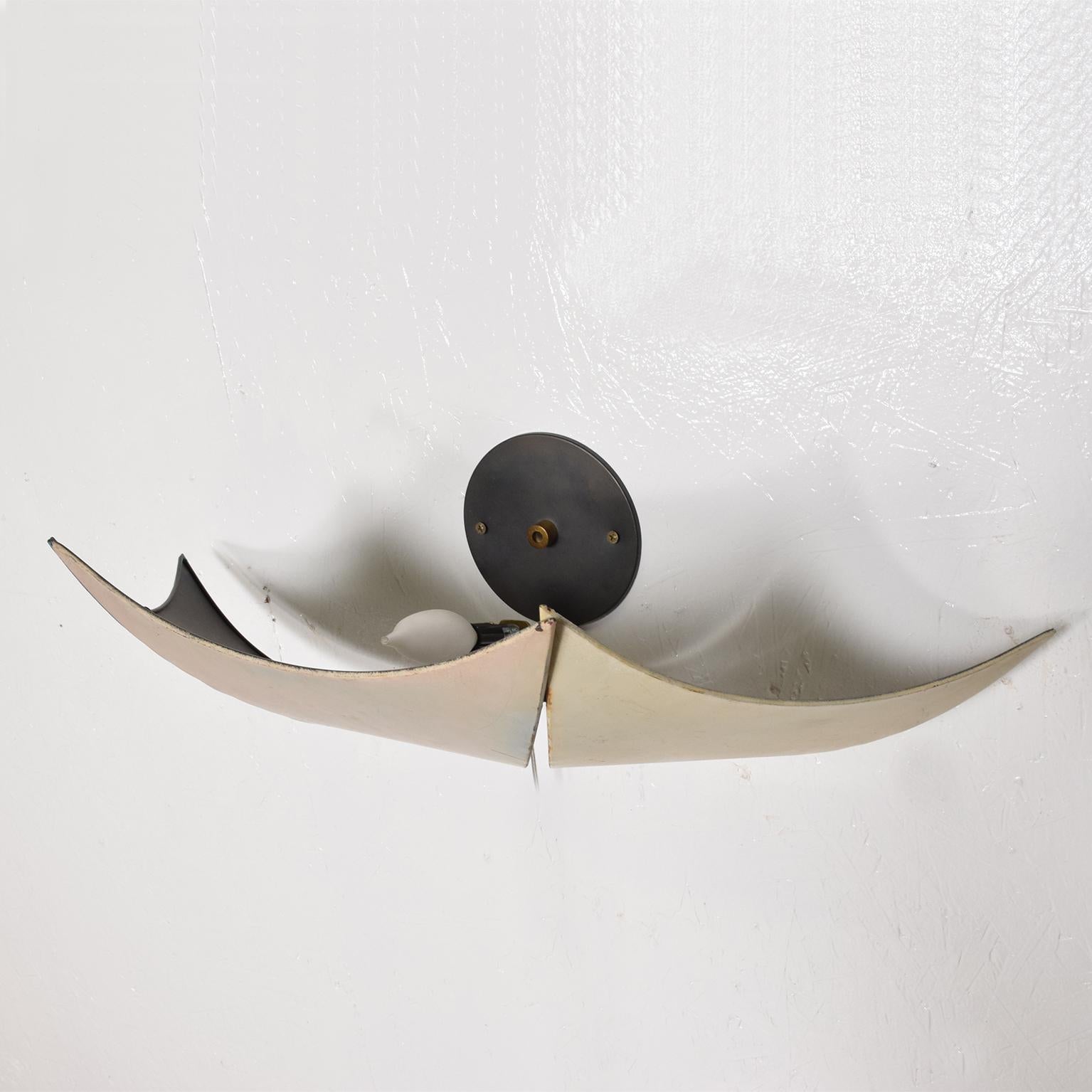 Metal Mid-Century Modern Sculptural French Wall Sconce