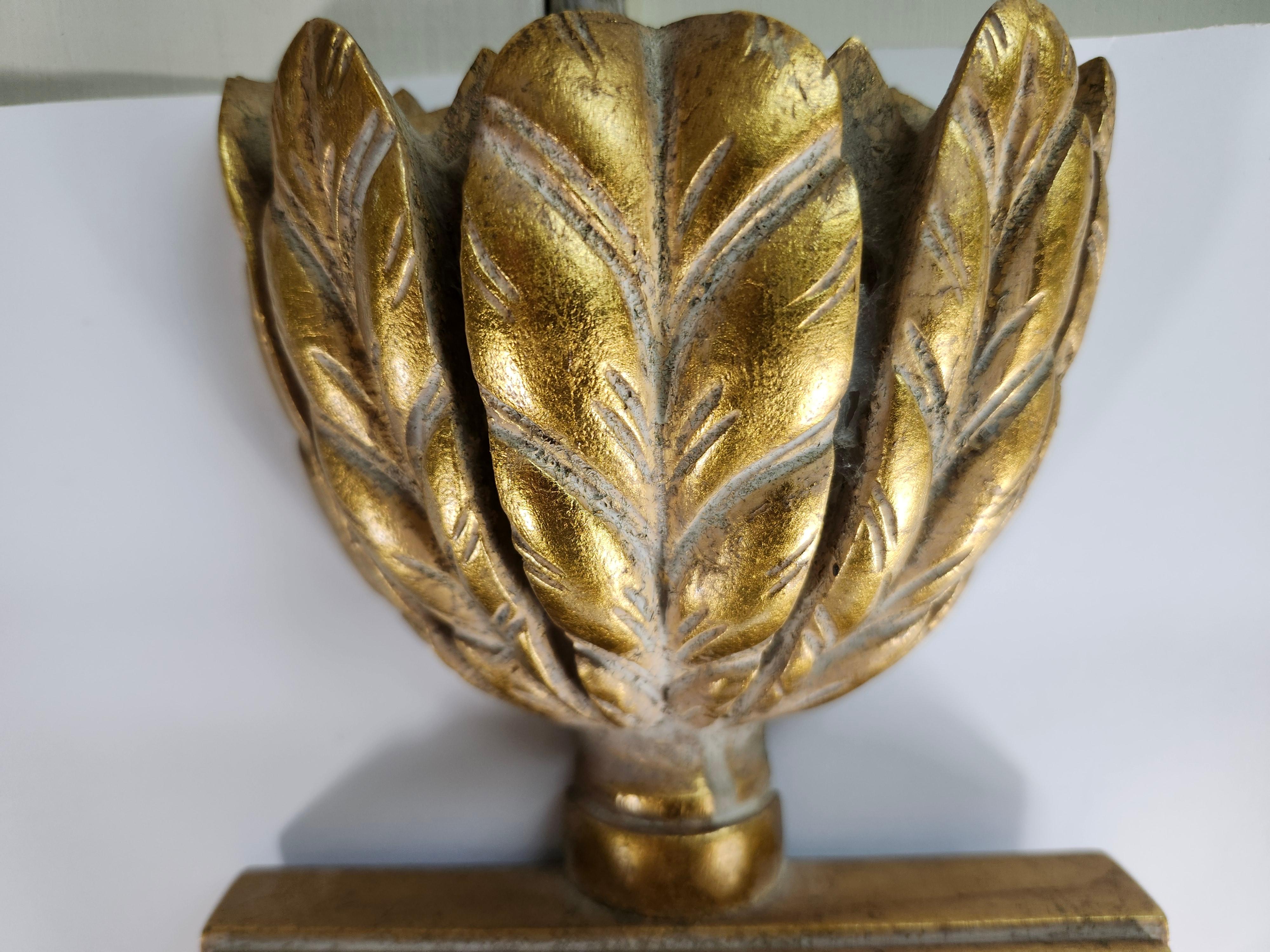 Mid Century Modern Sculptural Gilt Wood Wall Mirror by Tommi Parzinger For Sale 2
