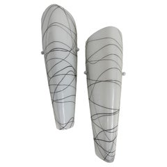Mid-Century Modern Sculptural Hand Blown Wall Sconces 9 Available