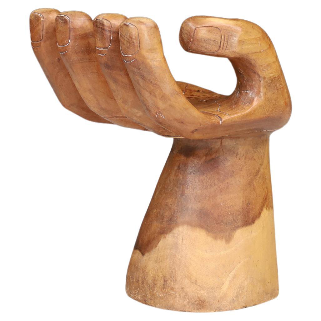 Silla de mano escultórica moderna de mediados de siglo al estilo de Pedro Friedeberg, años 70