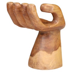 Mid-Century Modern Sculptural Hand Chair in the Style of Pedro Friedeberg, 1970s