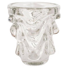 Mid-Century Modern Sculptural Handblown Glass Vase by Charles Schneider