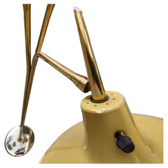 Mid Century Modern Sculptural Italian Triennial Floor Lamp Enameled Shades