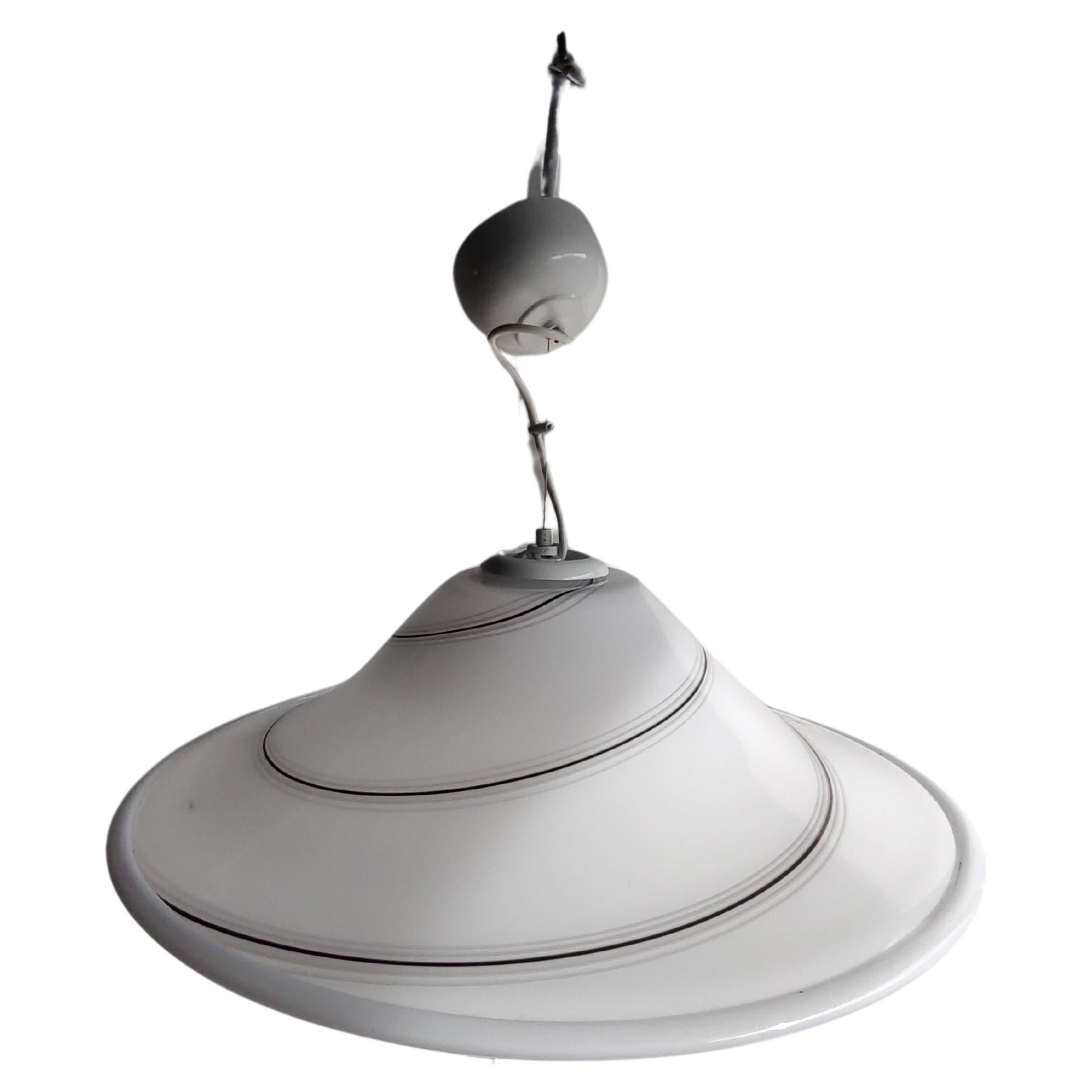 Mid-Century Modern Sculptural Large Murano Pendant Chandelier by Albani, Italy
