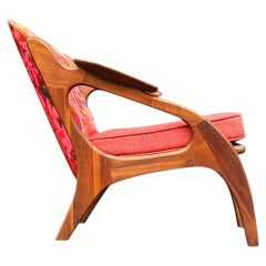 Fauteuil de salon sculptural de style « Mid-Century Modern » en noyer, par Adrian Pearsall