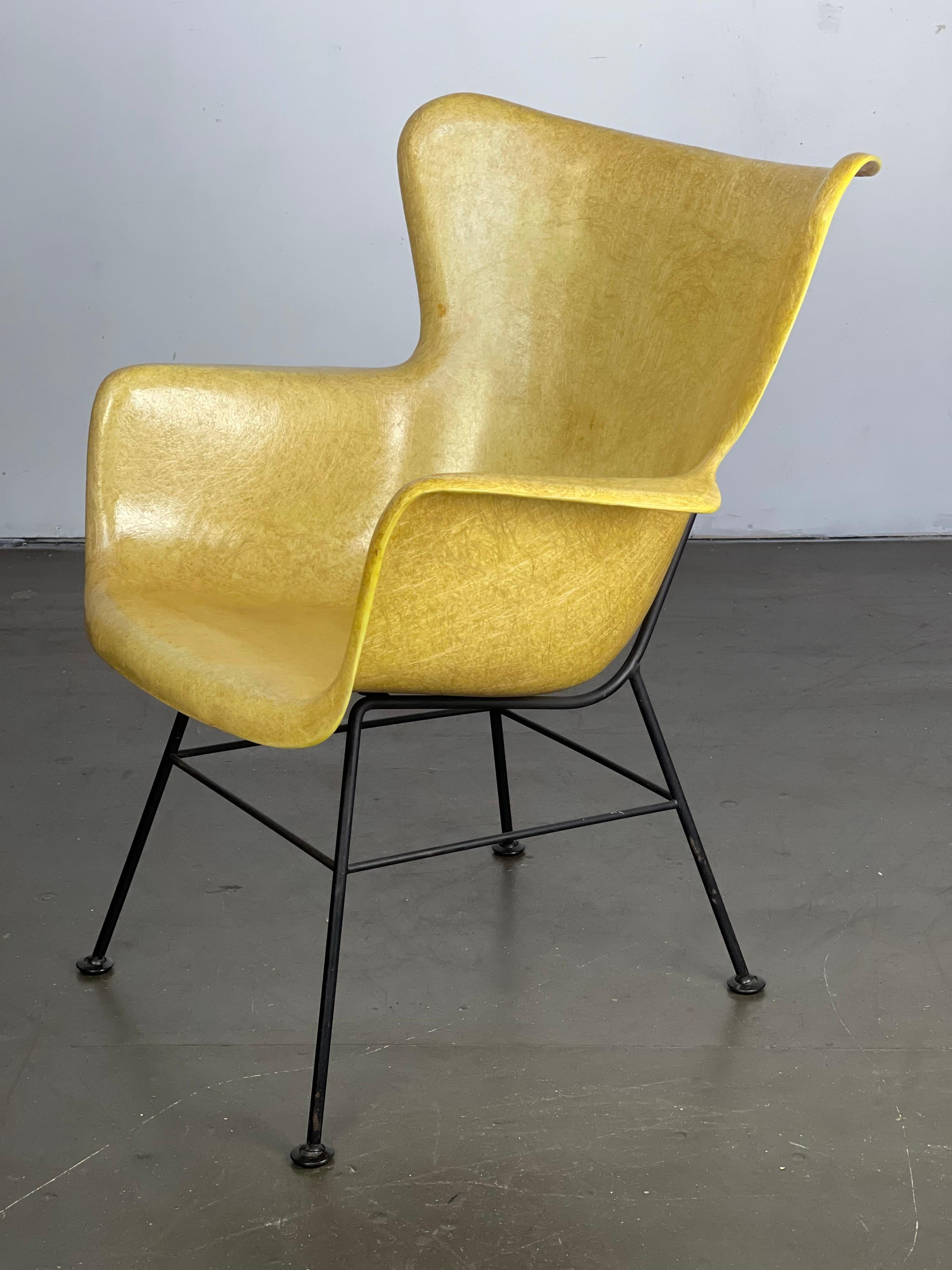 Mid-Century Modern Sculptural Lounge Chair by Lawrence Peabody for Selig Labeled 11