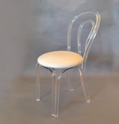 Mid-Century Modern Sculptural Lucite Desk or Vanity Chair