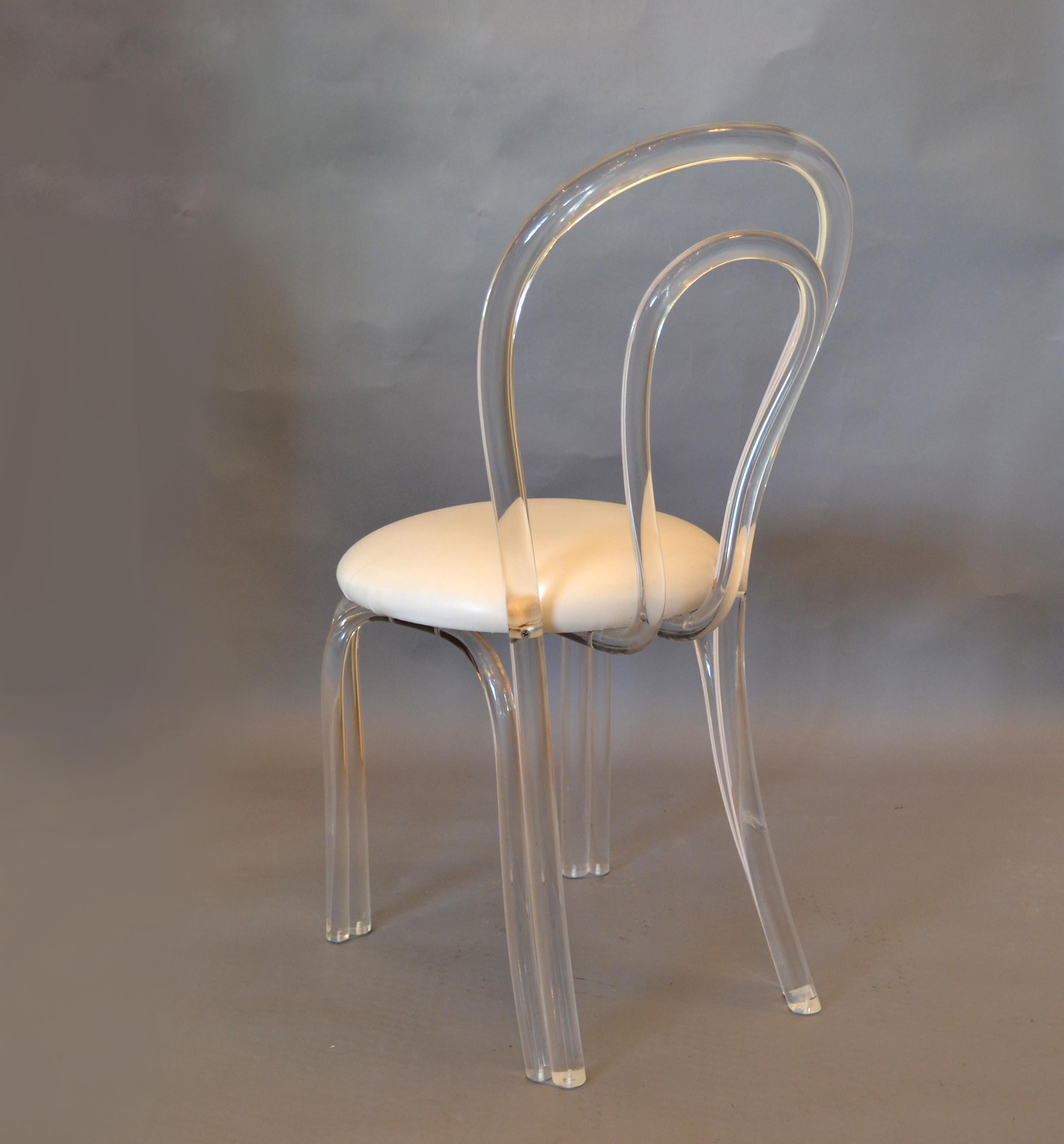 20th Century Mid-Century Modern Sculptural Lucite Desk or Vanity Chair