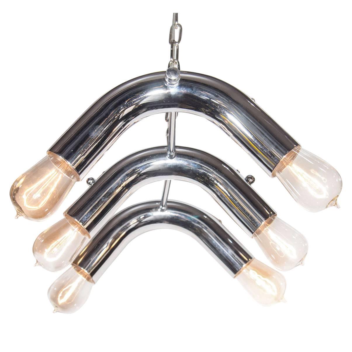 Mid-Century Modern Sculptural Mobile Pendant Light, Italy c. 1970
s