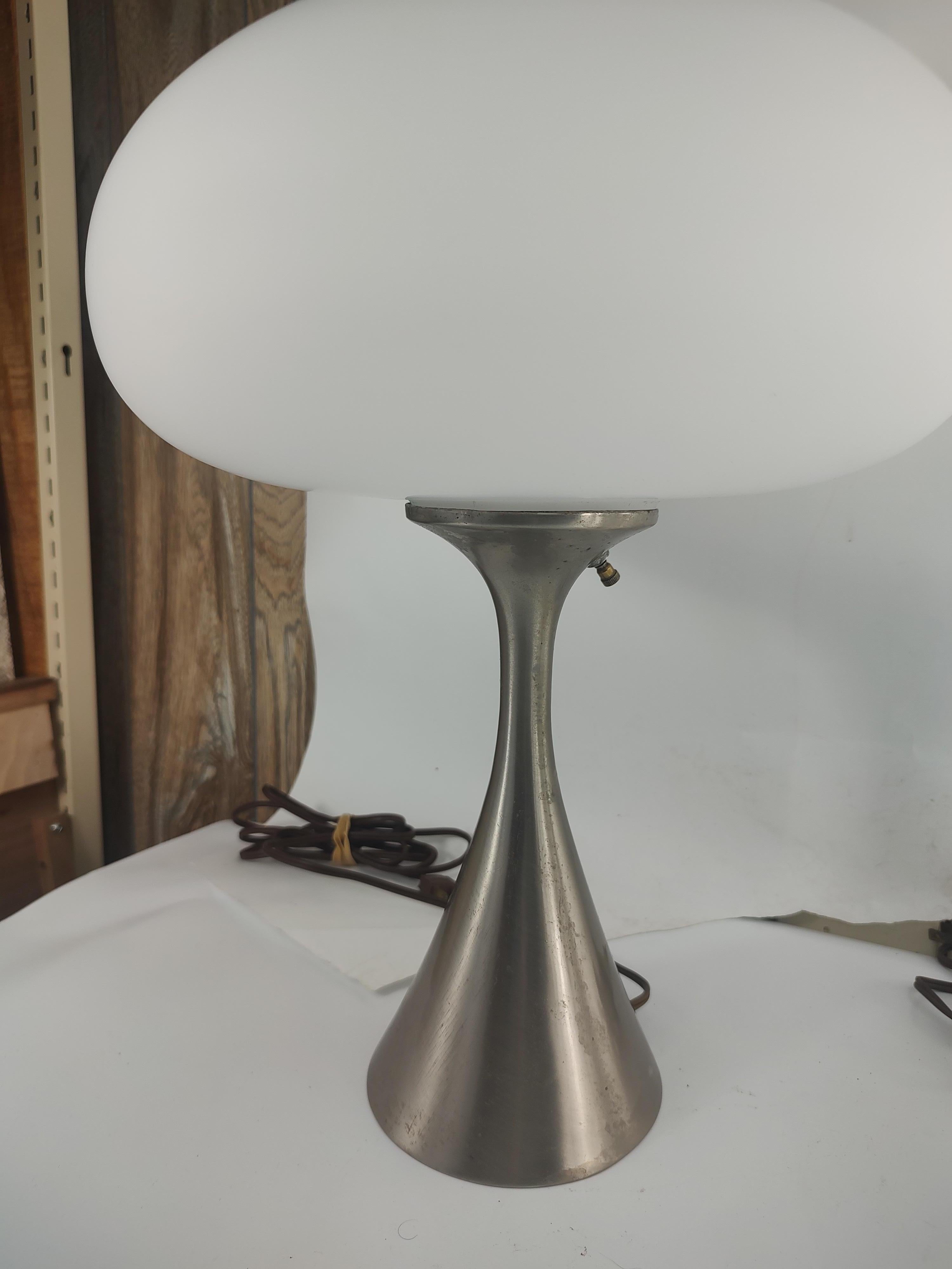 Mid-20th Century Mid Century Modern Sculptural Mushroom Table Lamps by Laurel Lamp Co. C1965 For Sale