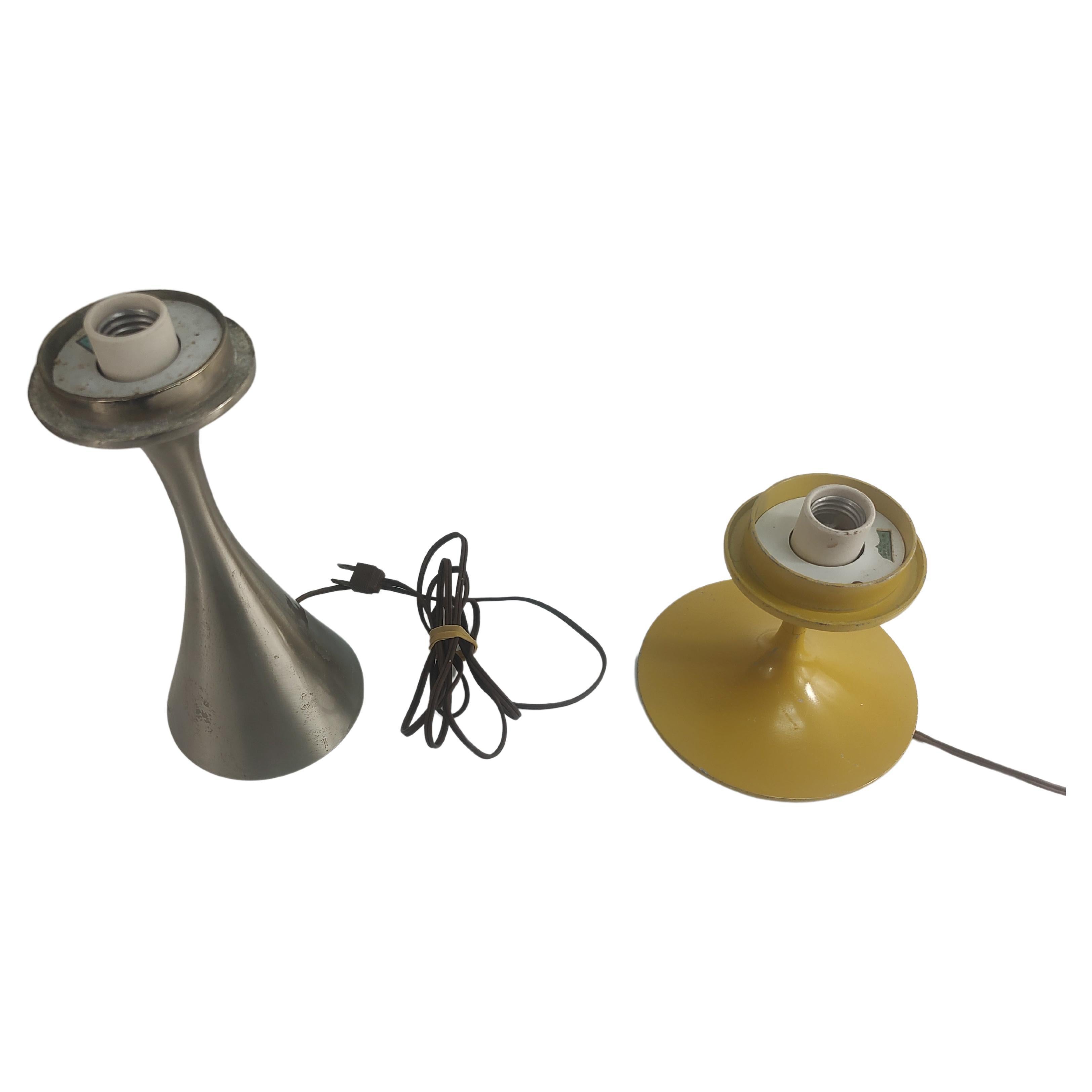 American Mid Century Modern Sculptural Mushroom Table Lamps by Laurel Lamp Co. C1965 For Sale