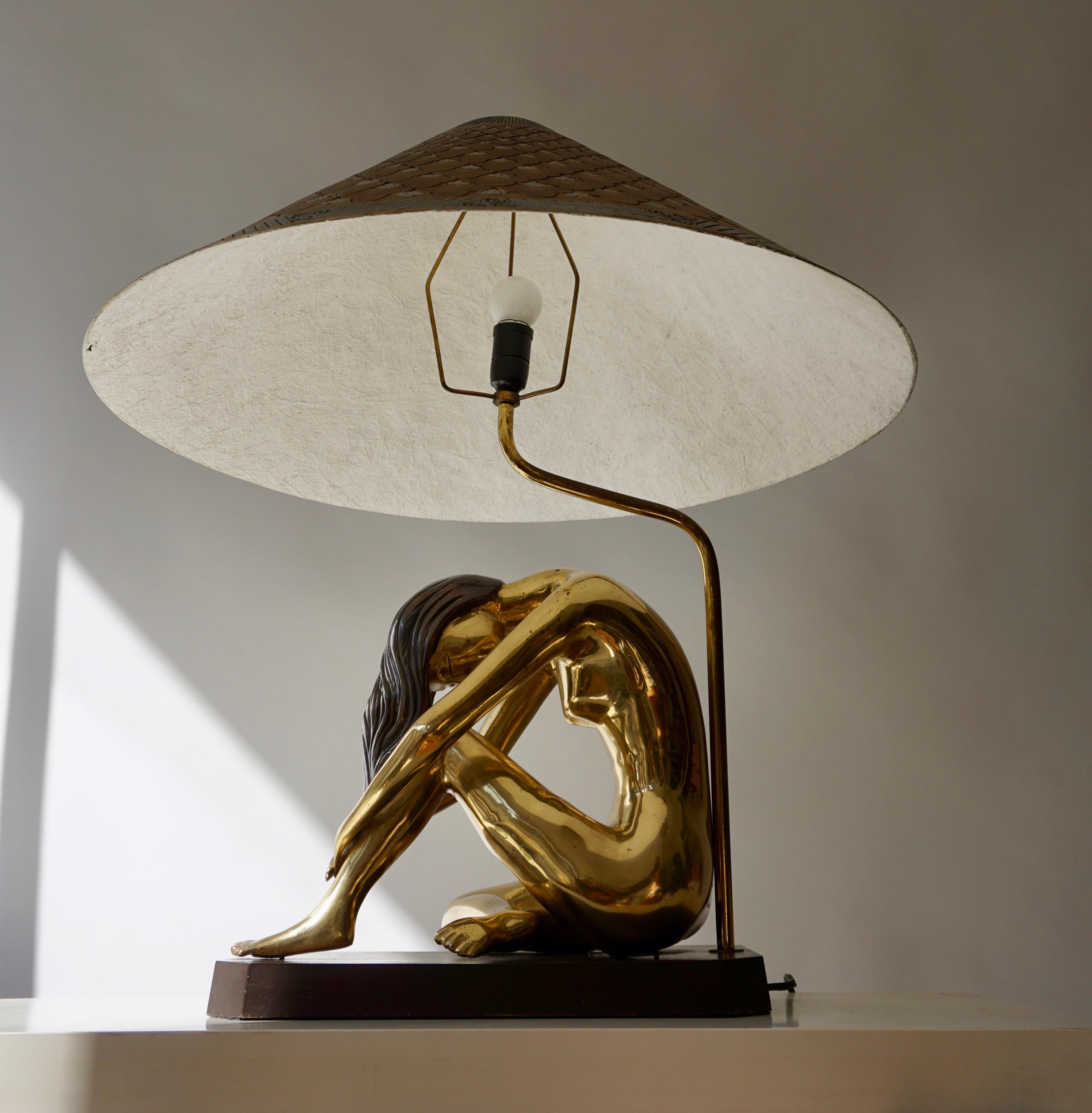 Mid-Century Modern Sculptural Nude Female Figural Table Lamp 1