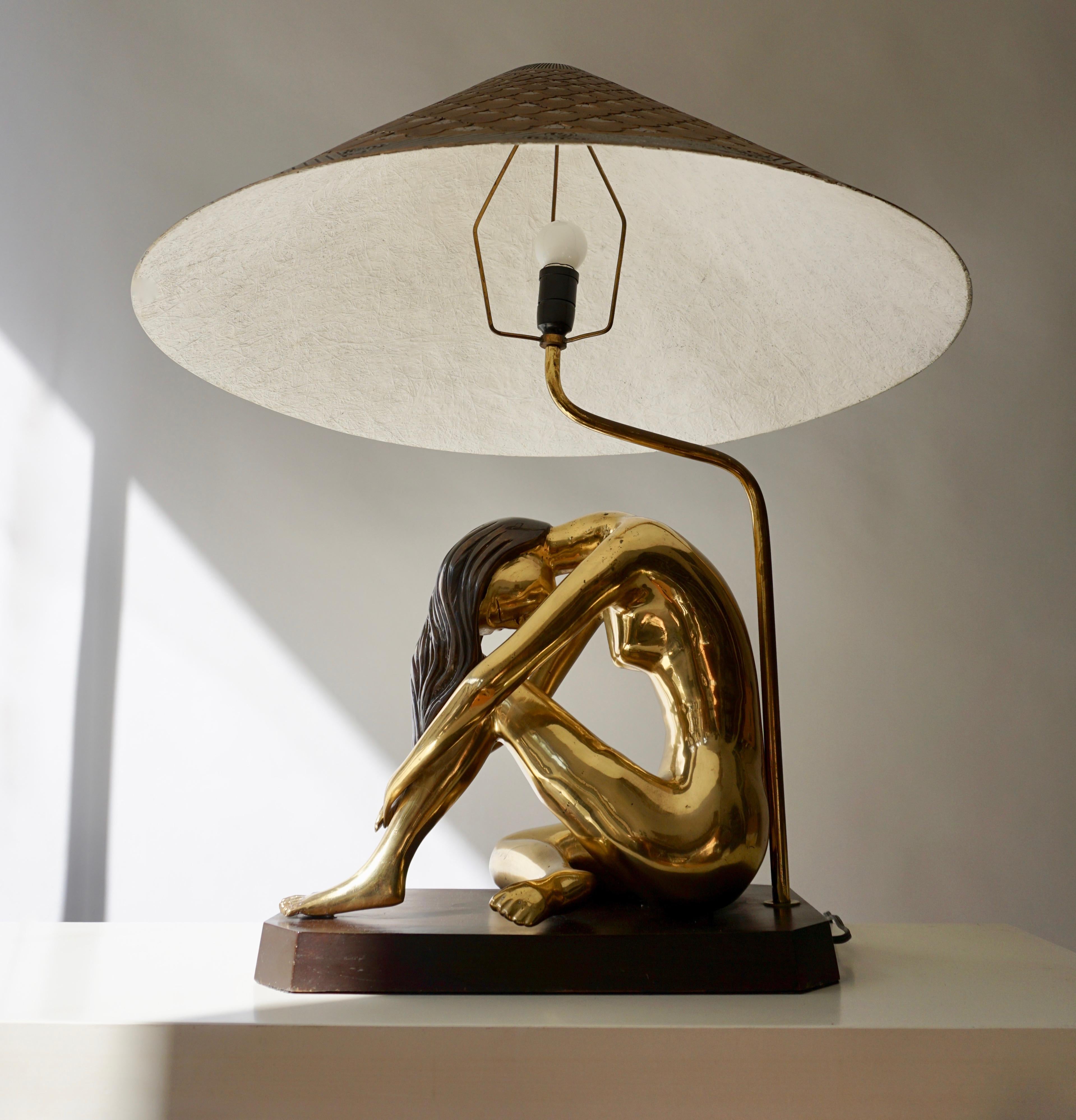 Mid-Century Modern Sculptural Nude Female Figural Table Lamp 2