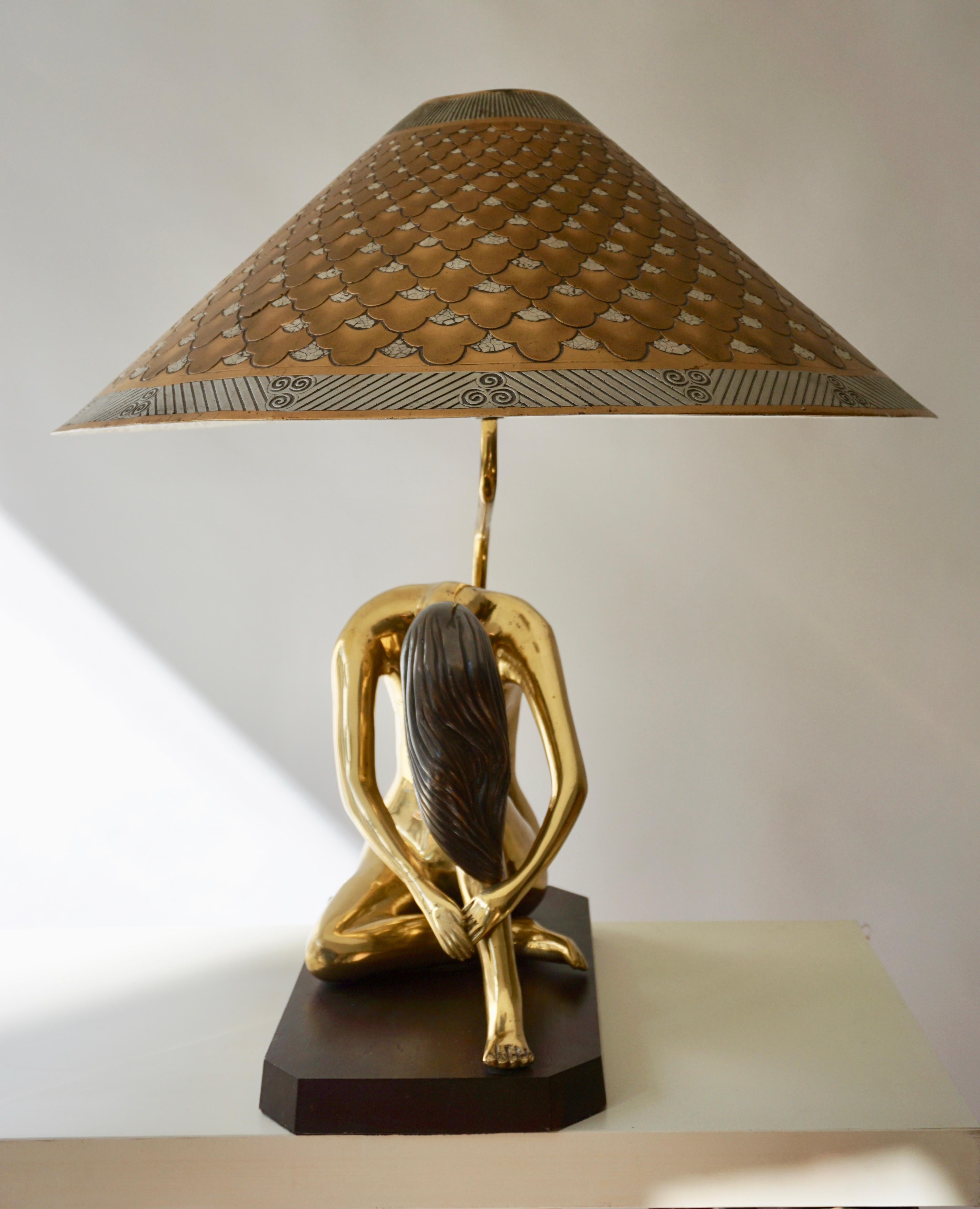 Italian Mid-Century Modern Sculptural Nude Female Figural Table Lamp