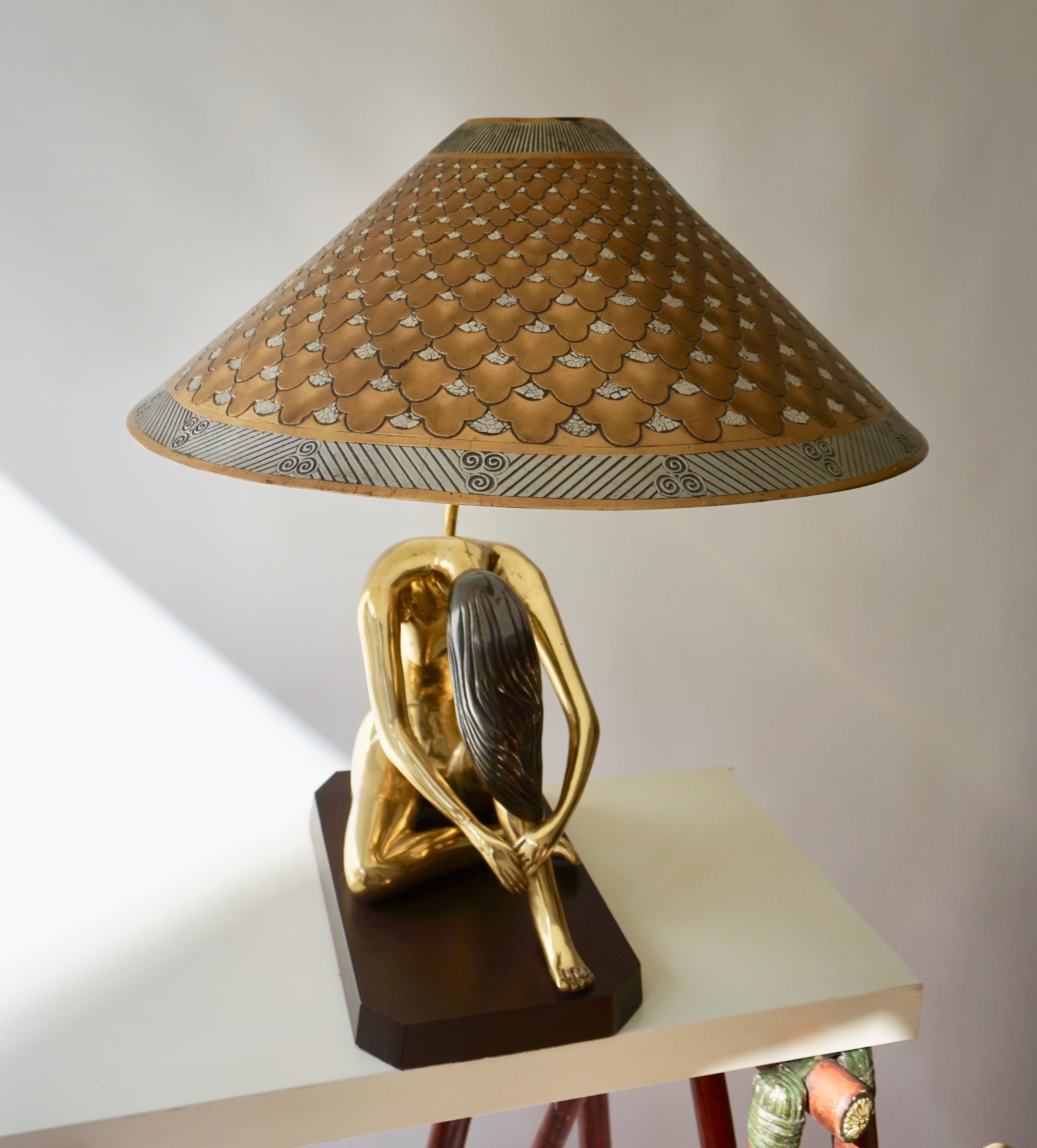 20th Century Mid-Century Modern Sculptural Nude Female Figural Table Lamp