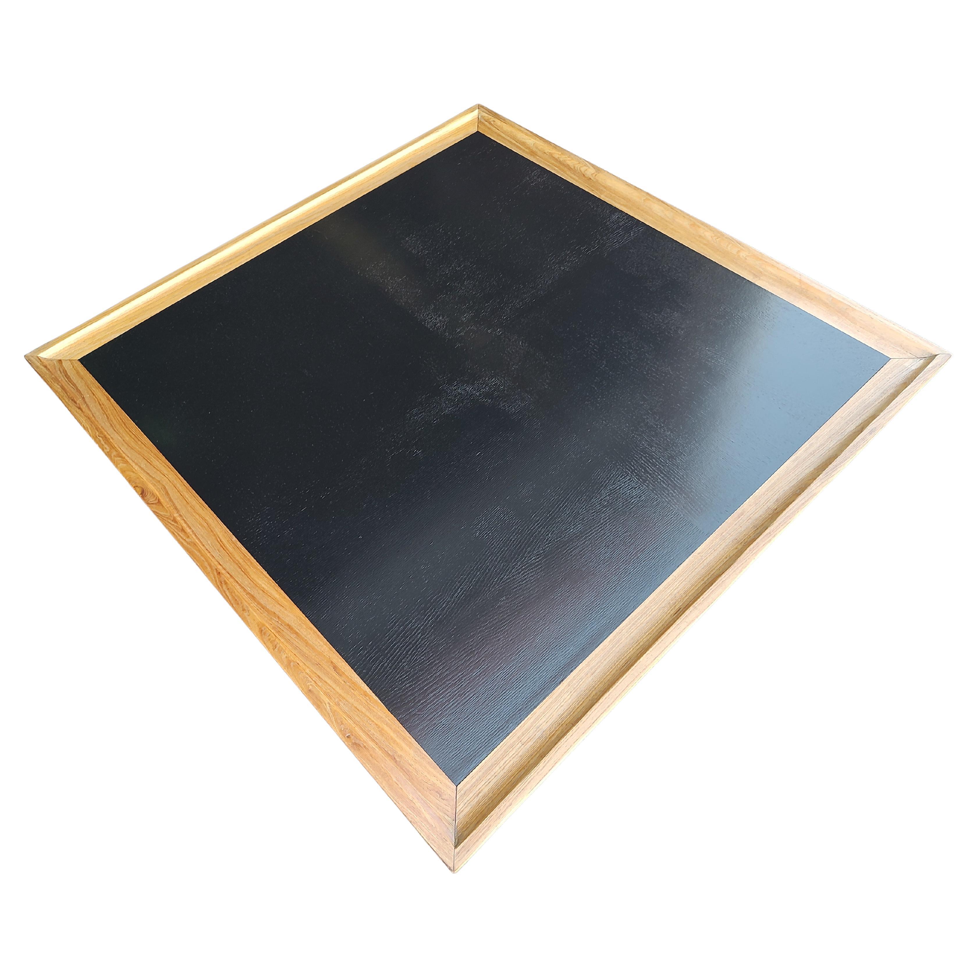 Américain Table à Cocktail Modernity OAK avec plateau carré laqué noir en vente