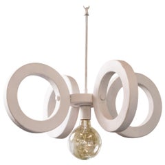 Mid-Century Sculptural Fiber Cement Pendant Light