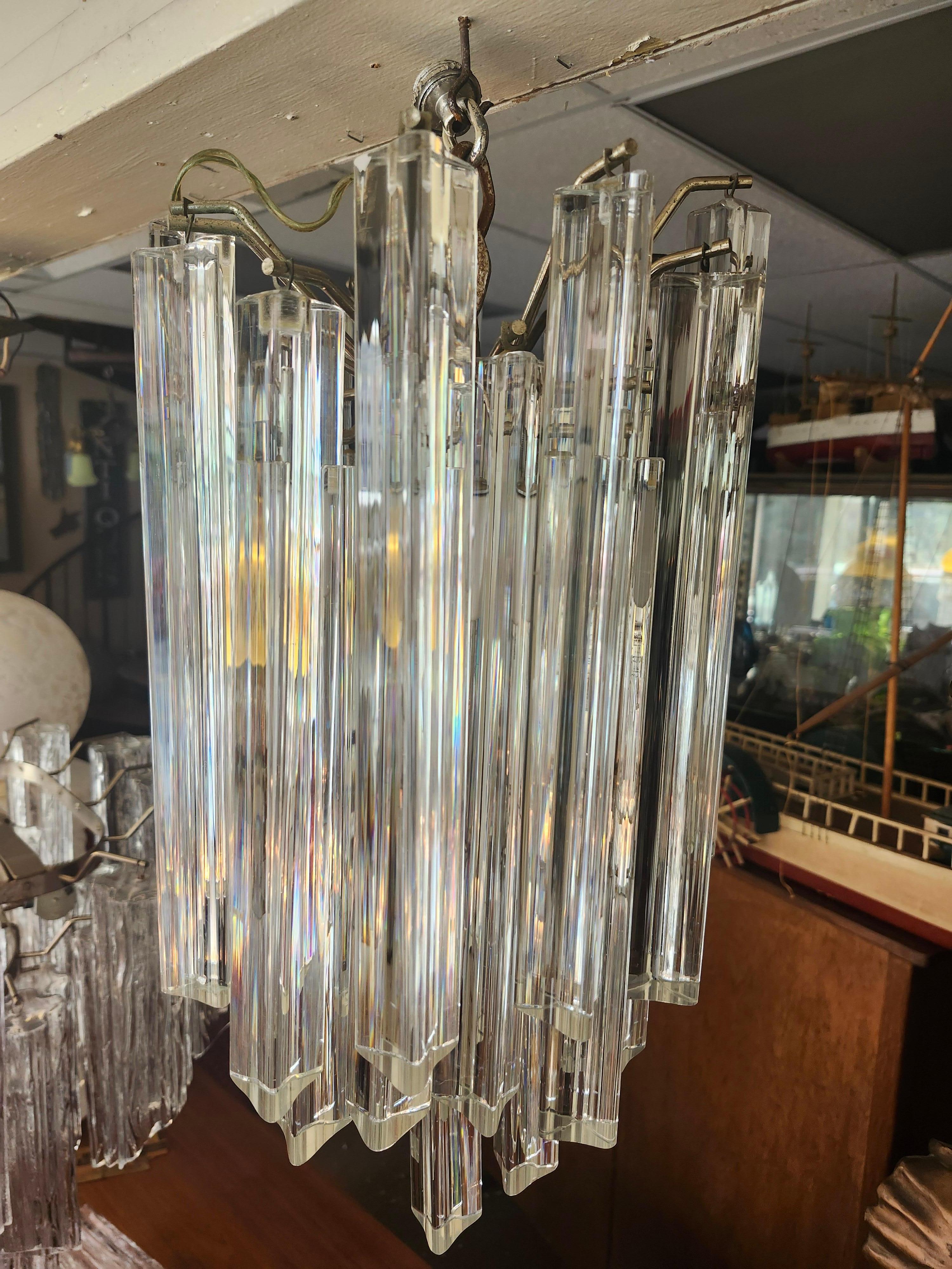Mid-Century Modern Skulpturale Petite Camer Murano Glass Kronleuchter Italien (Italienisch) im Angebot