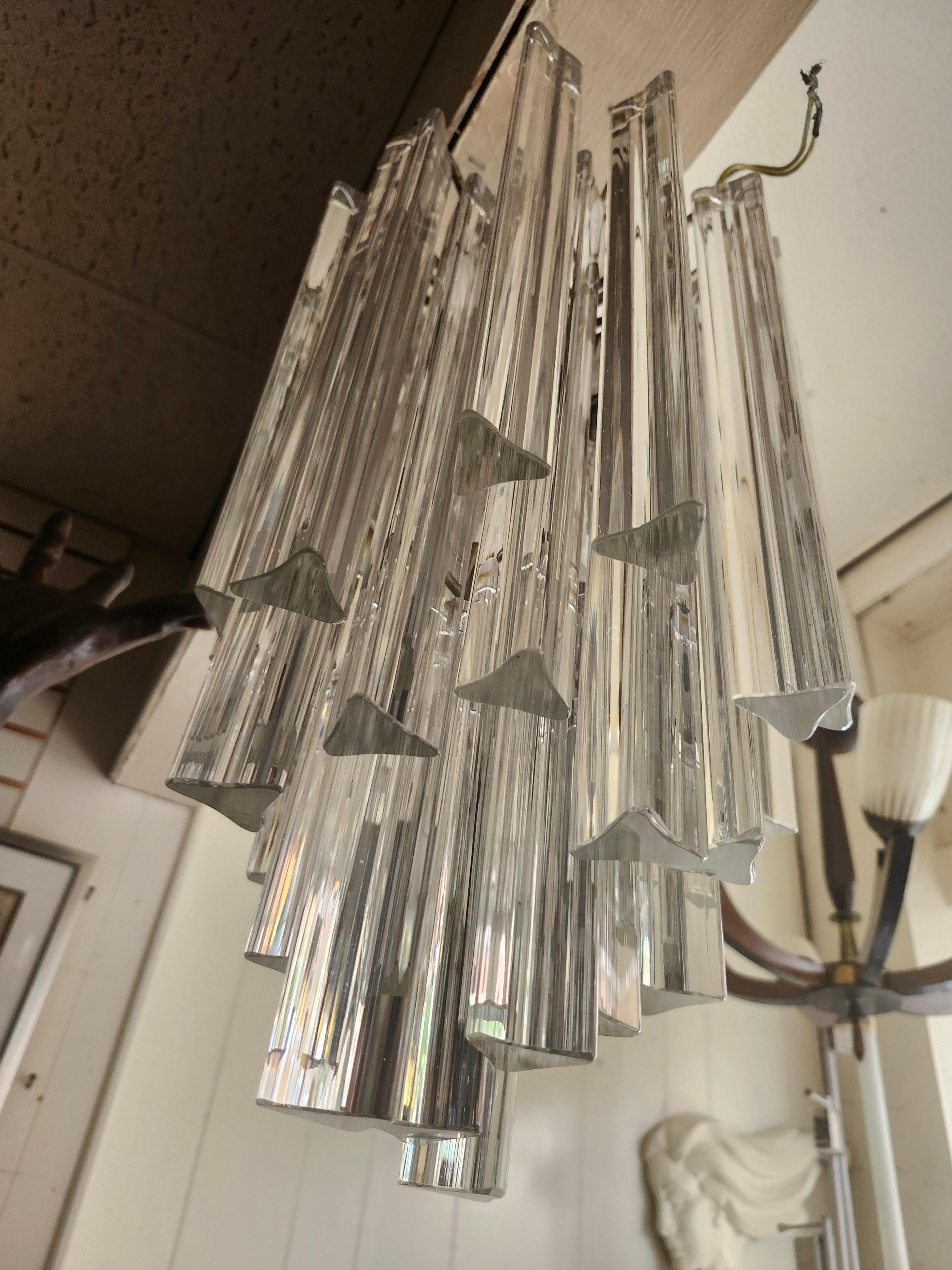 Mid-Century Modern Skulpturale Petite Camer Murano Glass Kronleuchter Italien im Zustand „Gut“ im Angebot in Port Jervis, NY