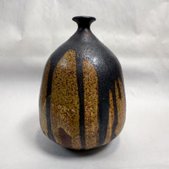 Mid-Century Modern Sculptural Pottery Vase Earth Tones