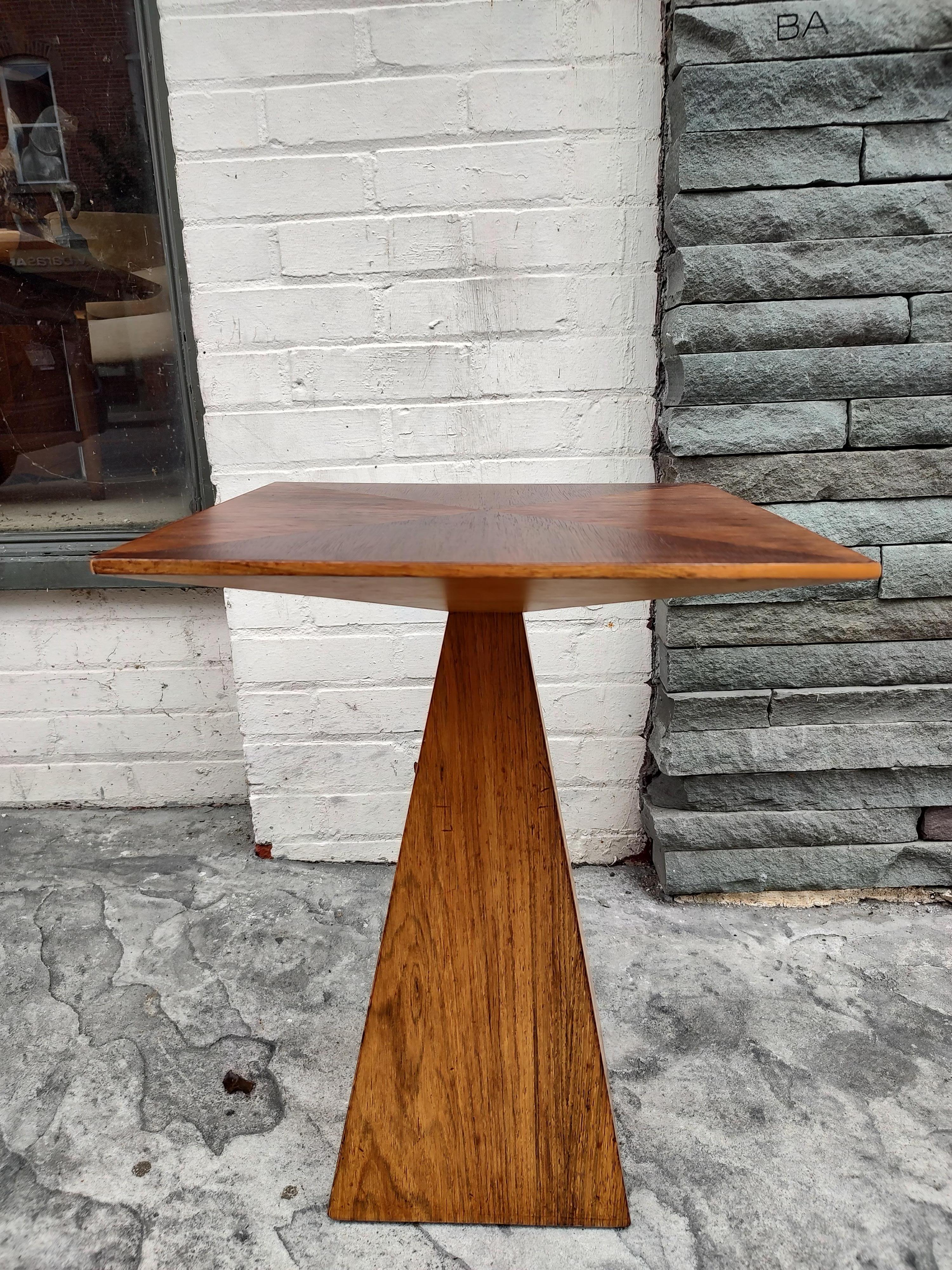 Wenge Mid-Century Modern Sculptural Pyramid Table by Harvey Probber 