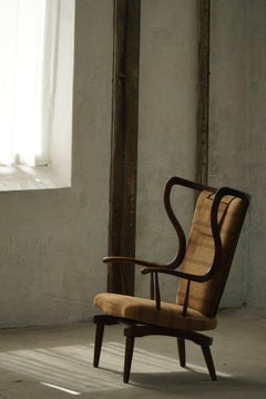 Mid Century Modern, Sculptural Rocking Armchair by a Danish Cabinetmaker, 1950s