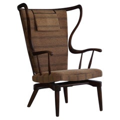Fauteuil à bascule sculptural d'un ébéniste danois, années 1950, The Moderns Modernity