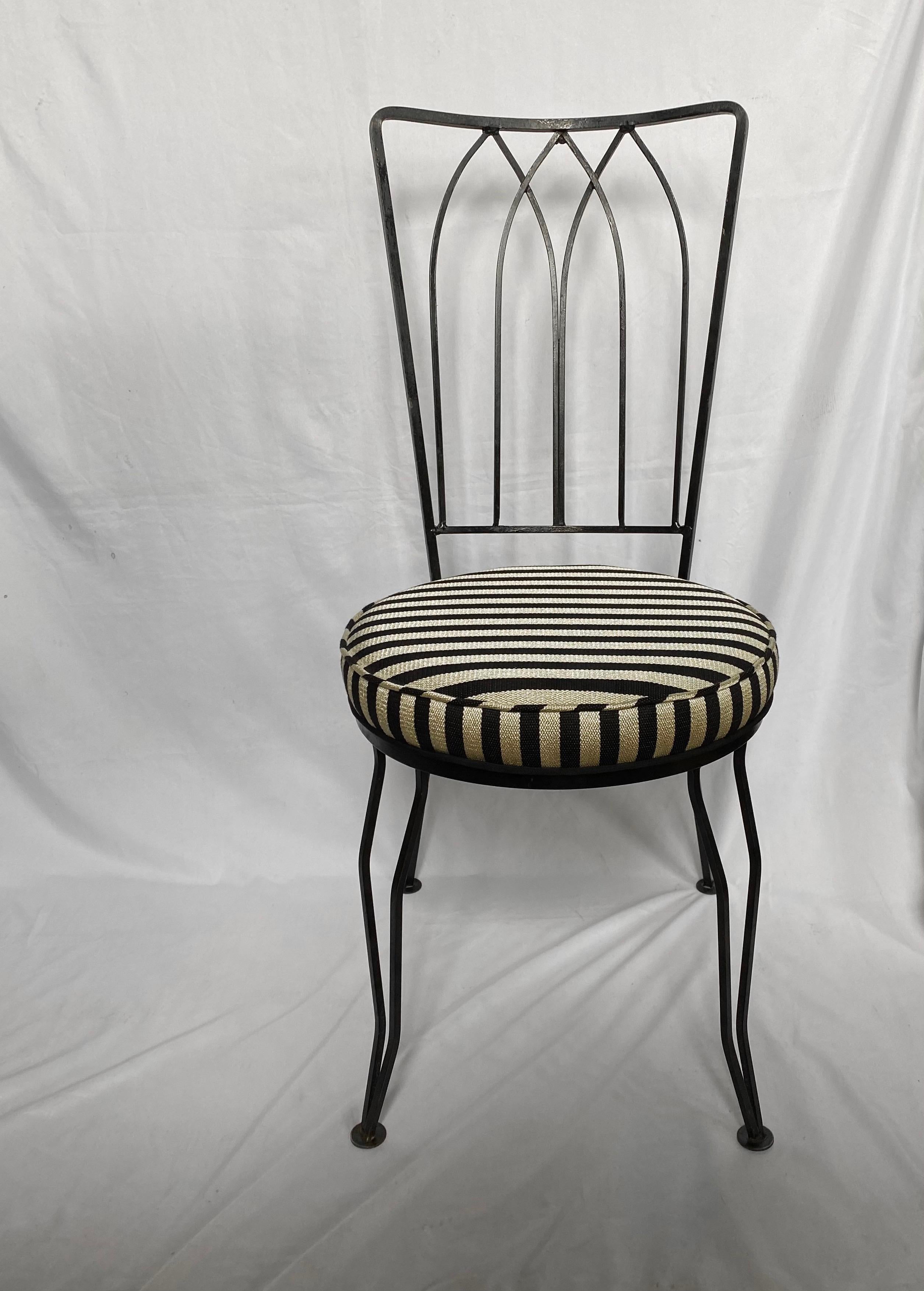 Mid-Century Modern Sculptural Salterini Style Metal Occasional Accent Chair In Good Condition In Lambertville, NJ