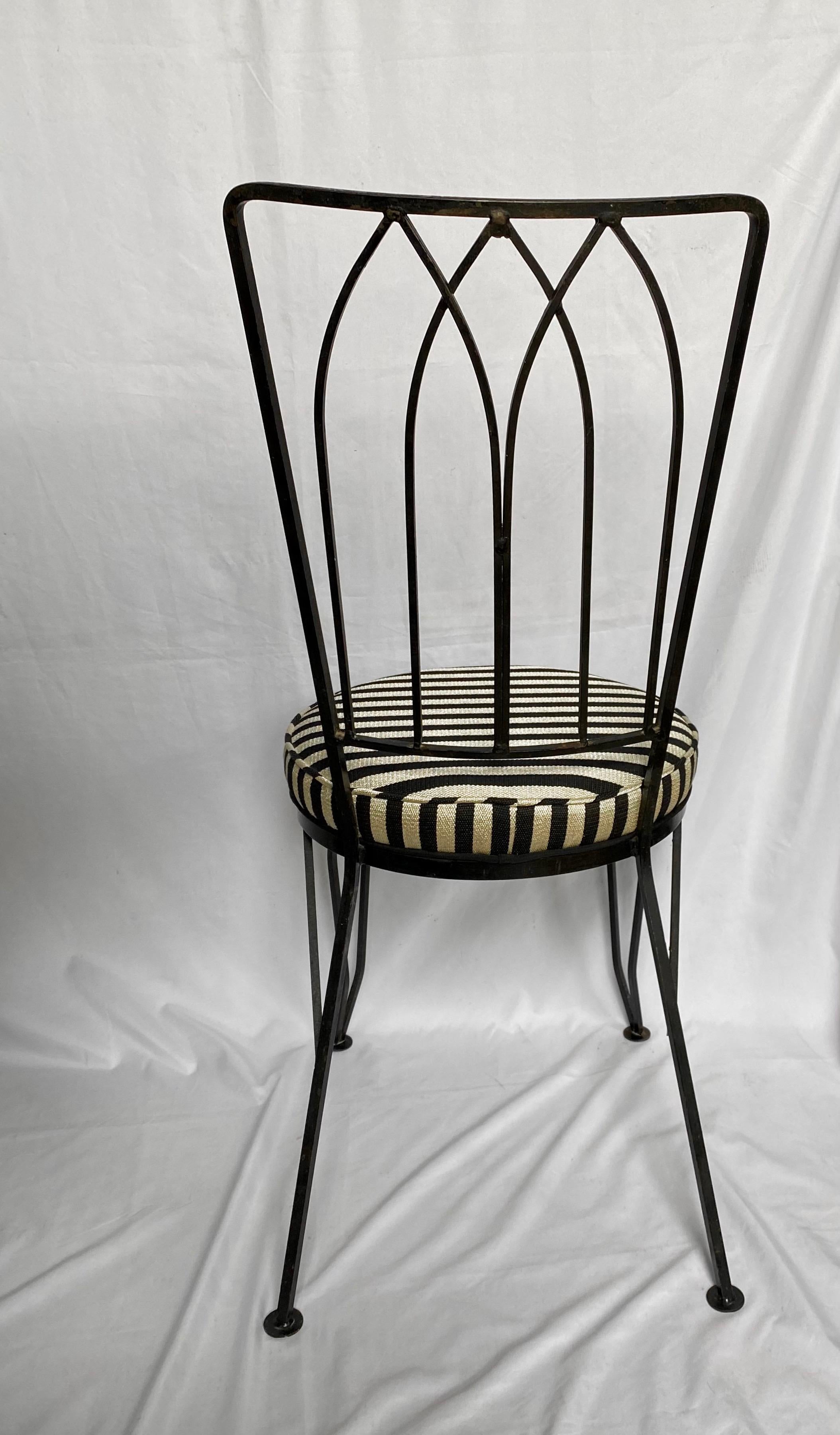 Late 20th Century Mid-Century Modern Sculptural Salterini Style Metal Occasional Accent Chair