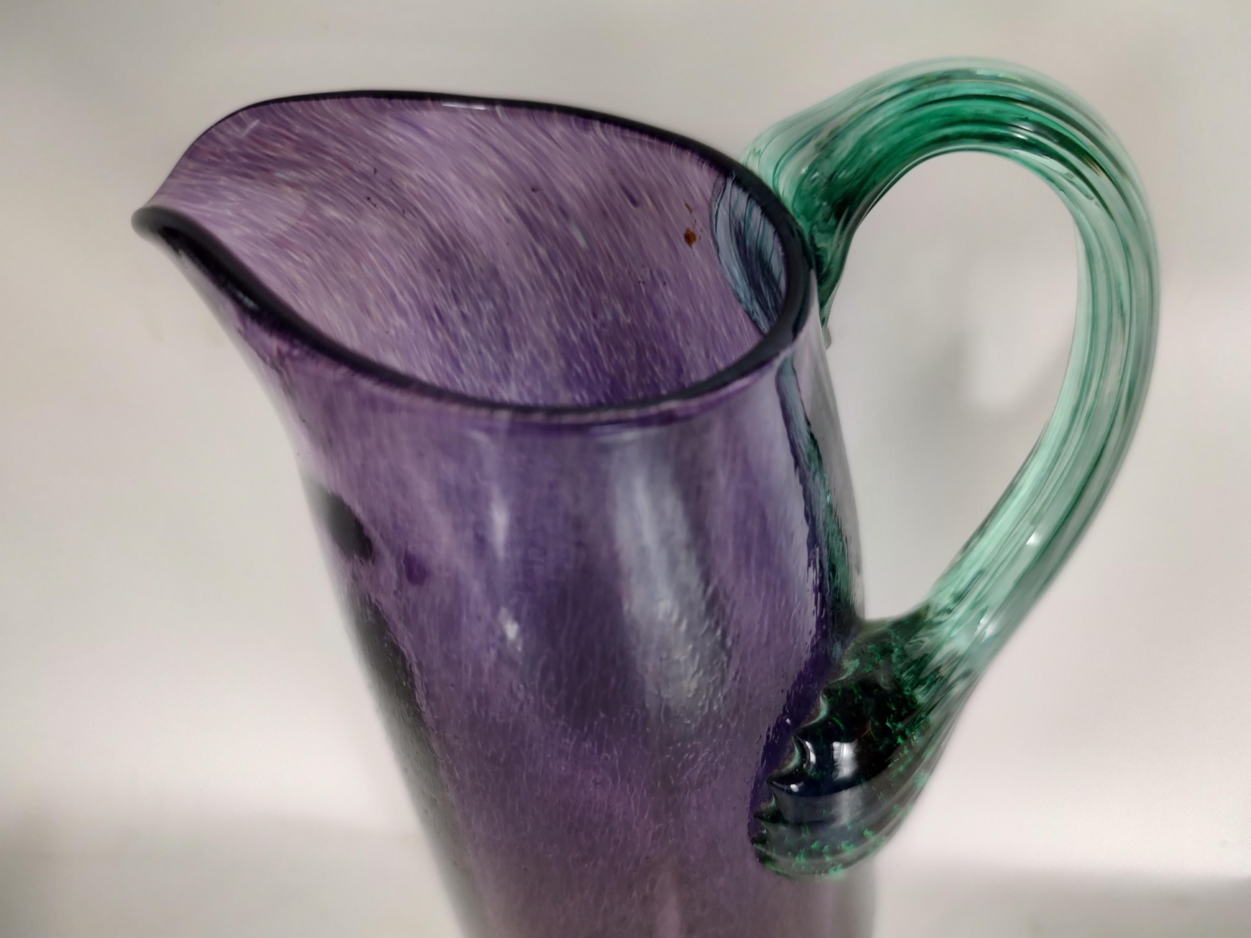 Mid-Century Modern Sculptural Scandinavian Art Glass Pitcher by Kosta Boda 3