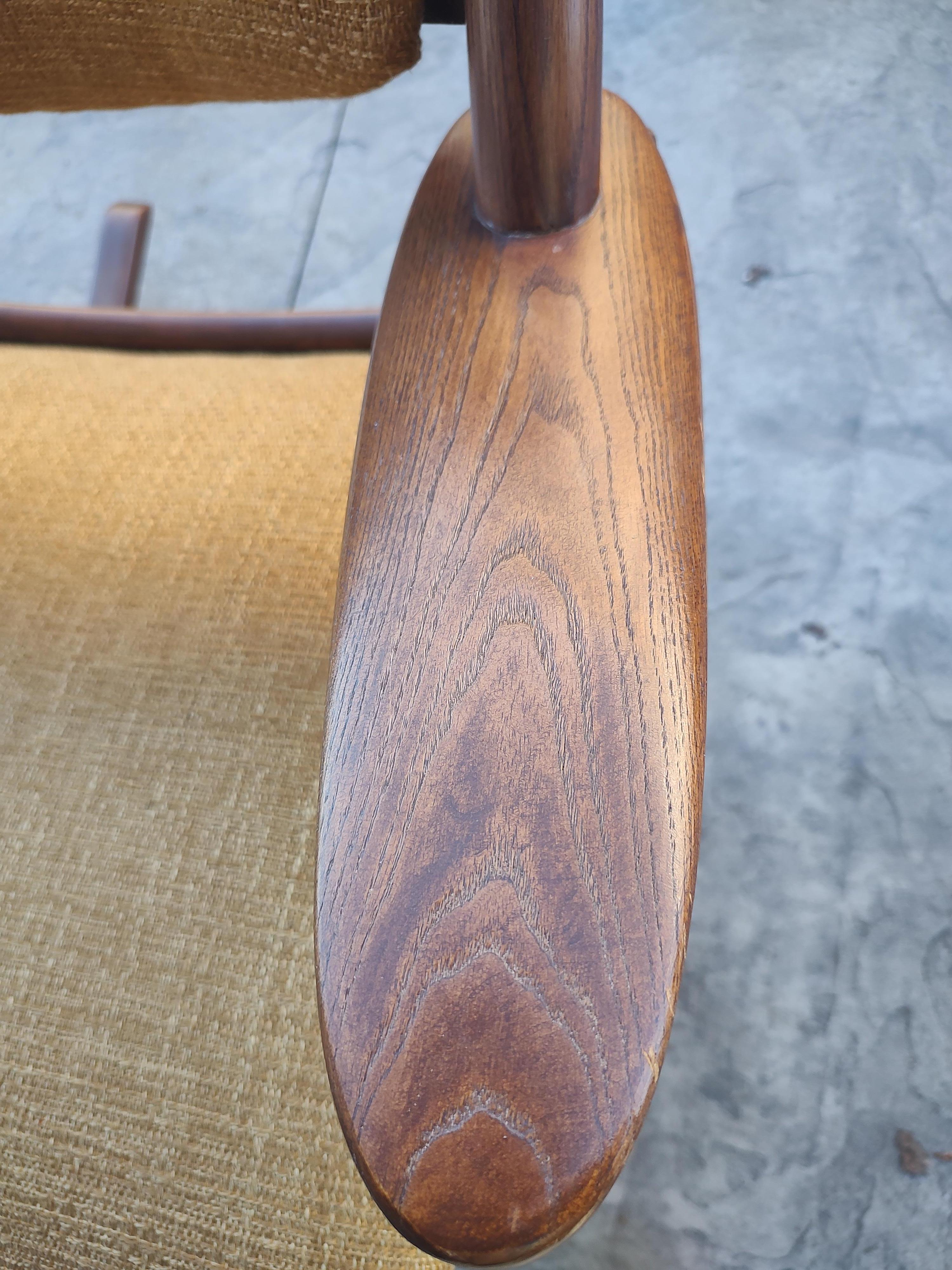 Scandinavian Modern Mid-Century Modern Sculptural Scandinavian Teak Rocking Chair, C1968