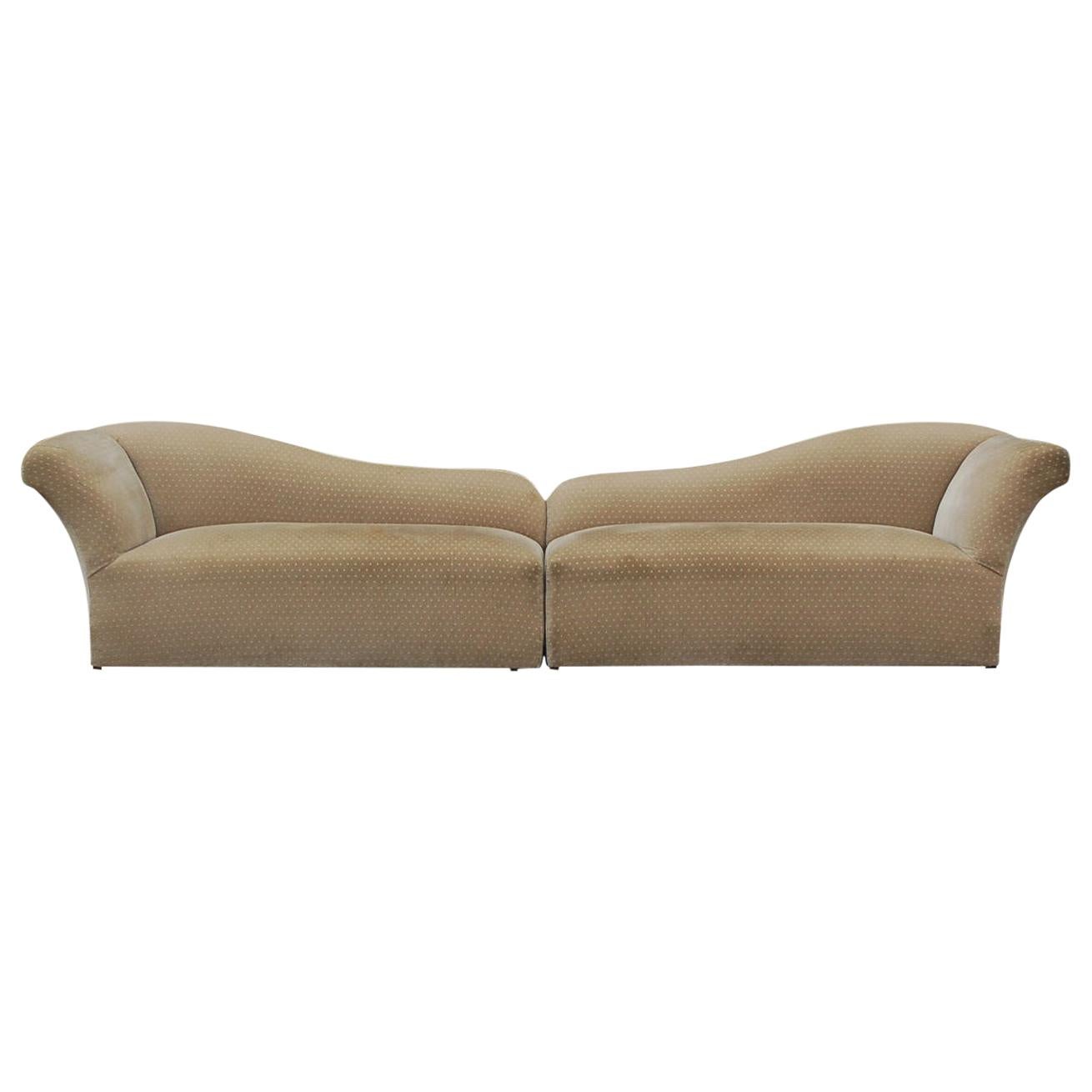 Mid-Century Modern Sculptural Sectional Sofa or Pair of Chaise Lounges