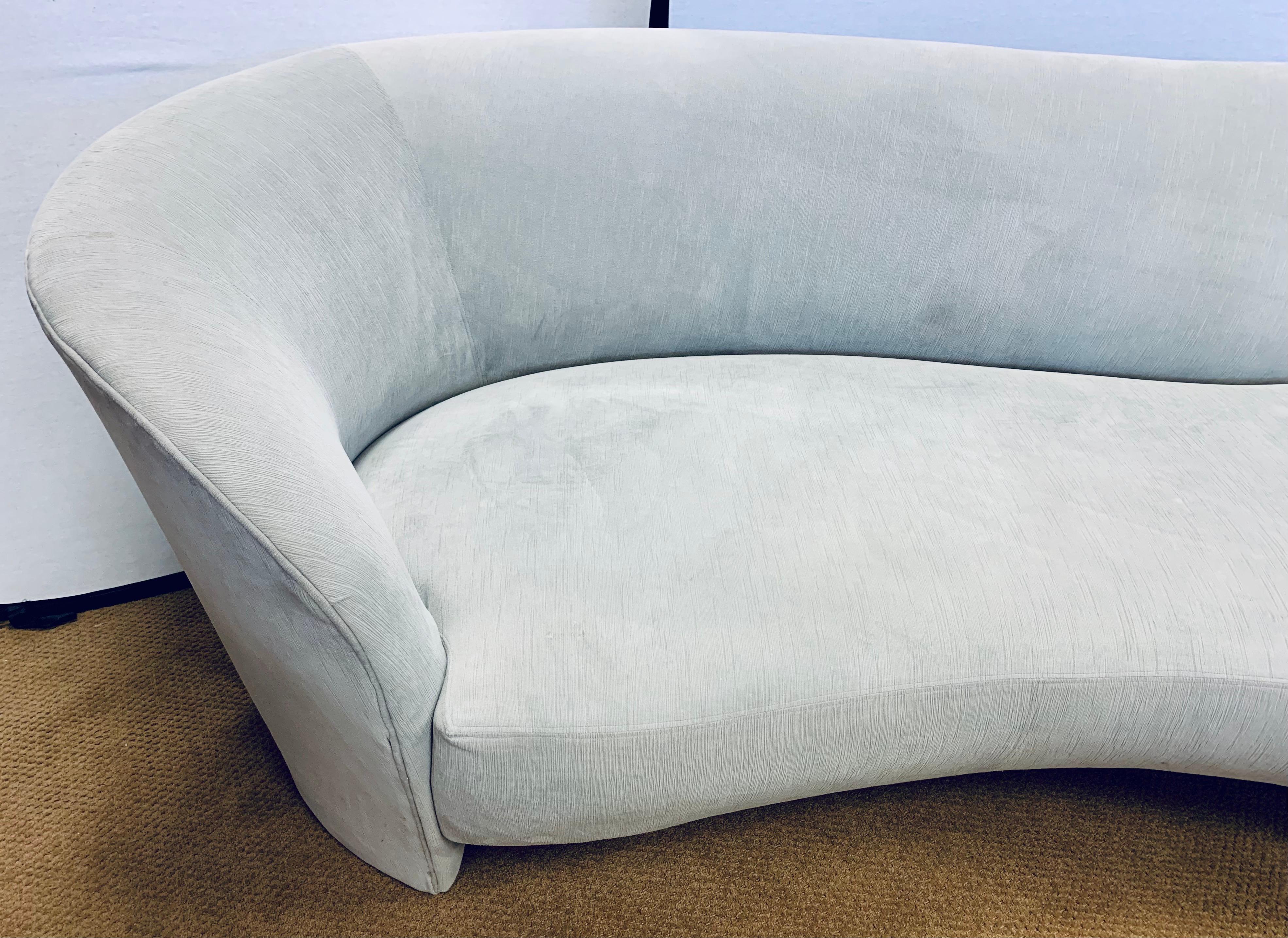 American Mid-Century Modern Sculptural Serpentine Cloud Sofa for Directional Furniture