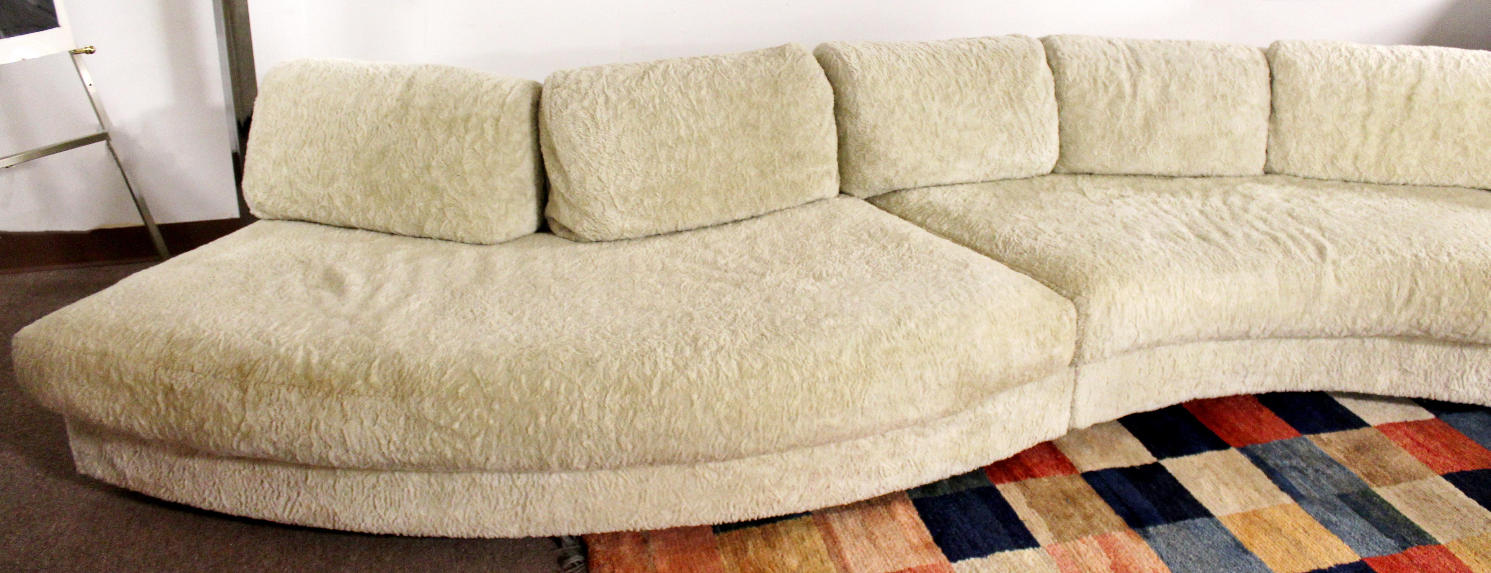 Mid-Century Modern Sculptural Serpentine Sofa Sectional by Adrian Pearsall 1970s In Good Condition In Keego Harbor, MI