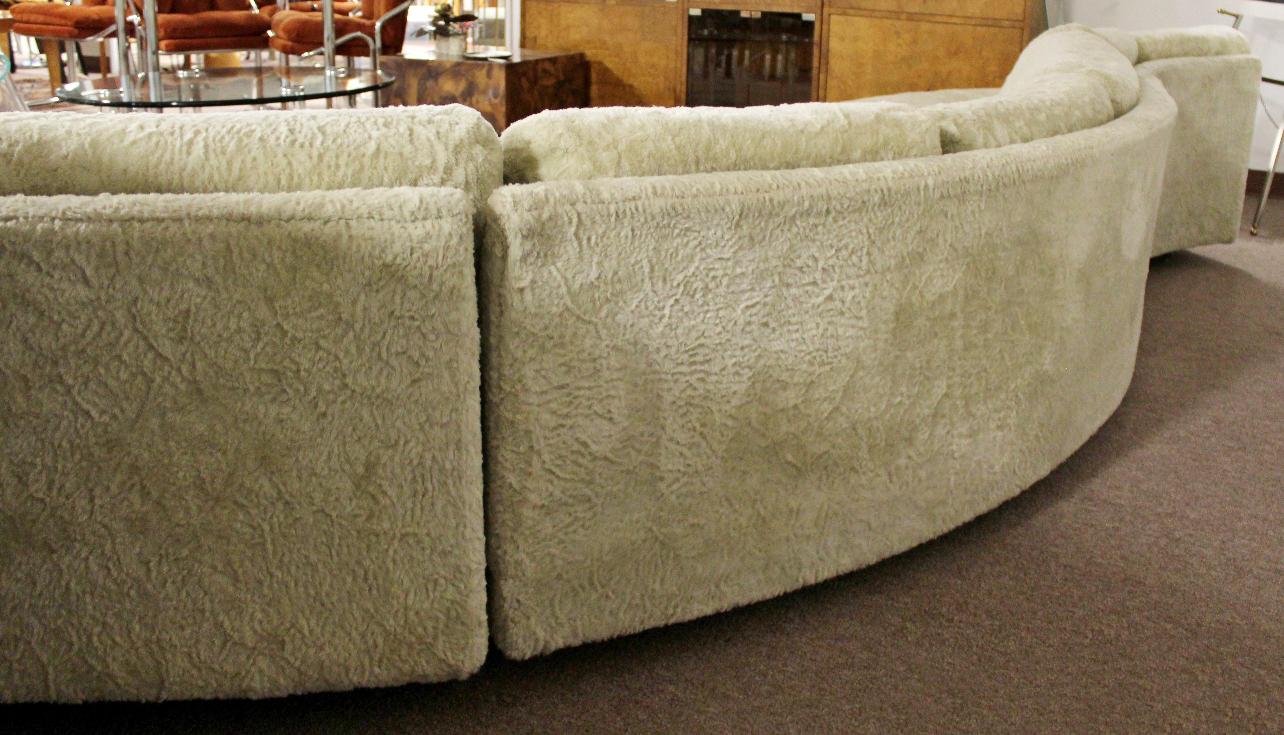 Mid-Century Modern Sculptural Serpentine Sofa Sectional by Adrian Pearsall 1970s 1