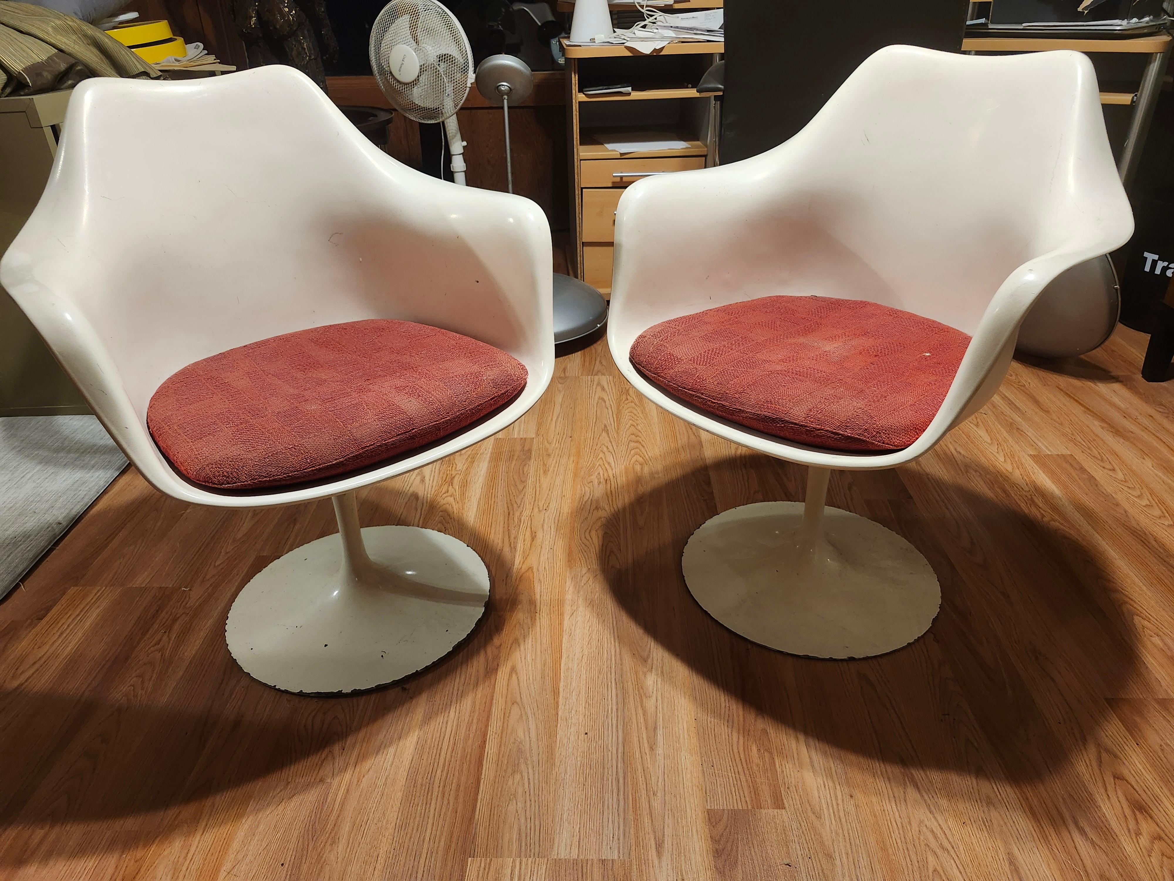 Set di 4 poltrone da pranzo Eero Saarinen Knoll Tulip, scultura moderna di metà secolo in vendita 9