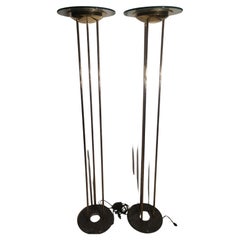 Lampada da terra scultorea di metà secolo Sonneman per Kovacs Coppia di lampade da terra disponibili