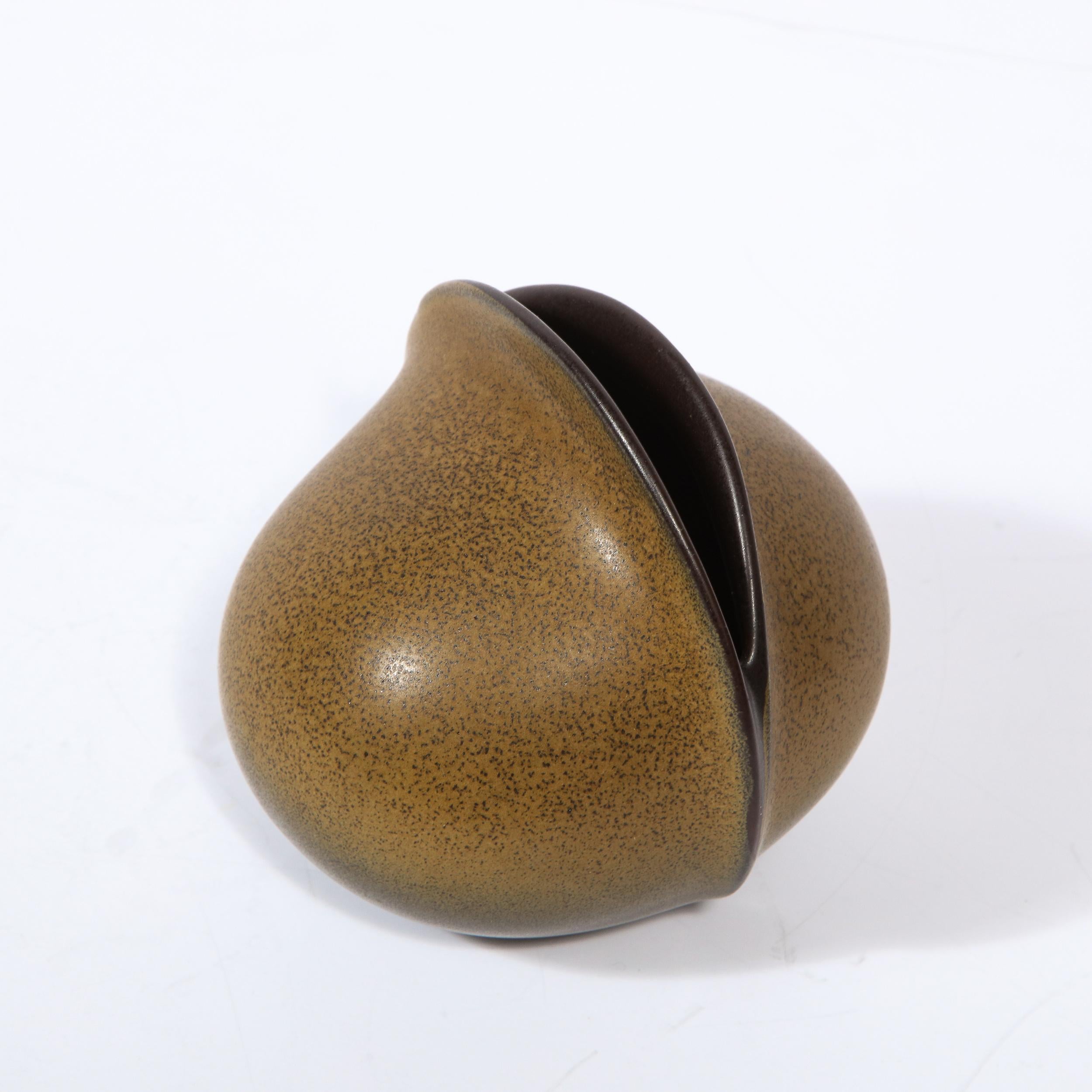 Mid-Century Modern Sculptural Spherical Vase with Ovoid Opening by Rosenthal For Sale 5