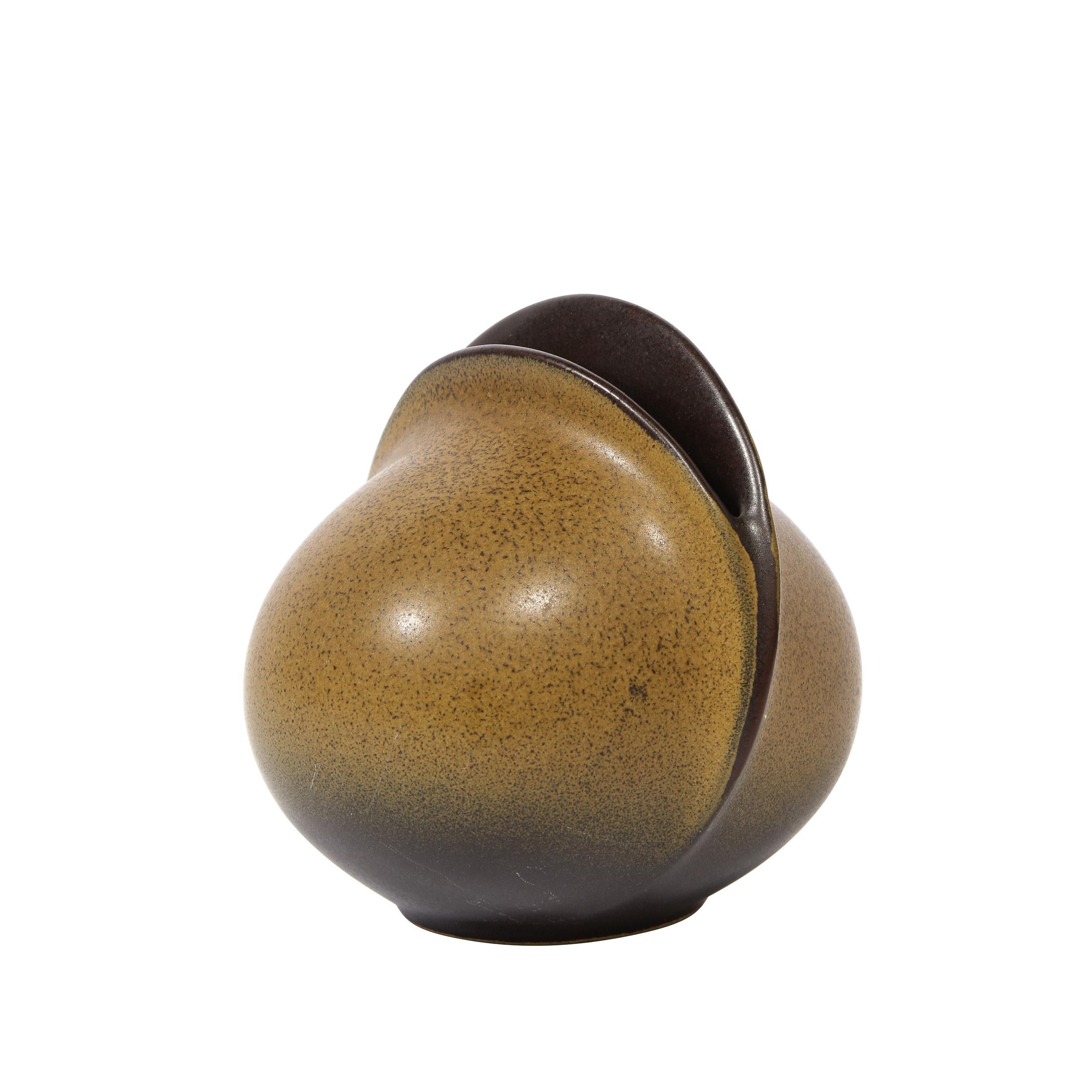 Mid-20th Century Mid-Century Modern Sculptural Spherical Vase with Ovoid Opening by Rosenthal