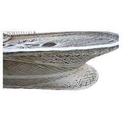 Mid Century Modern Sculptural Spun Fiberglass Chaise Lounge by Russell Woodard